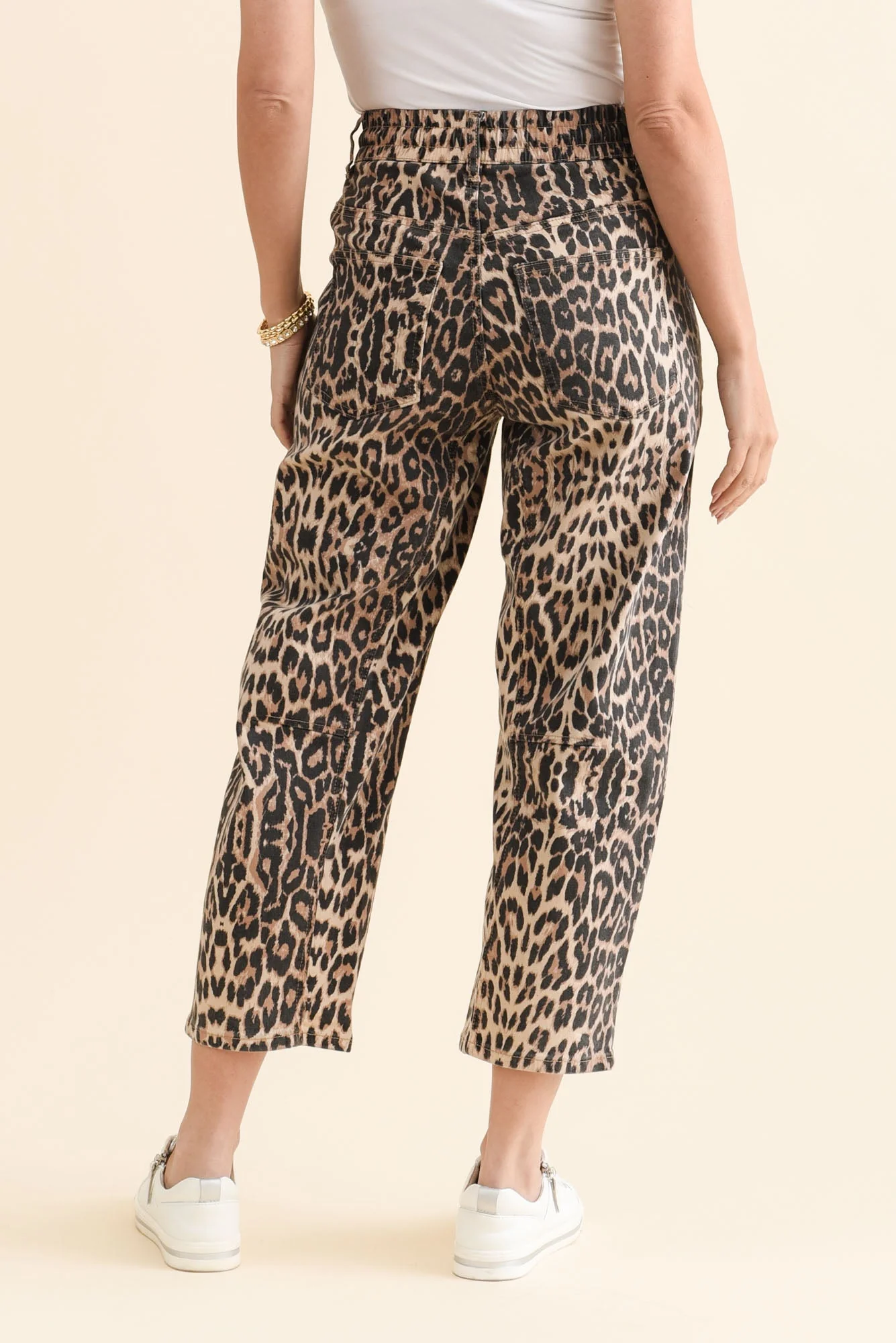 BB Barrel Brown Leopard Jeans - Image 4