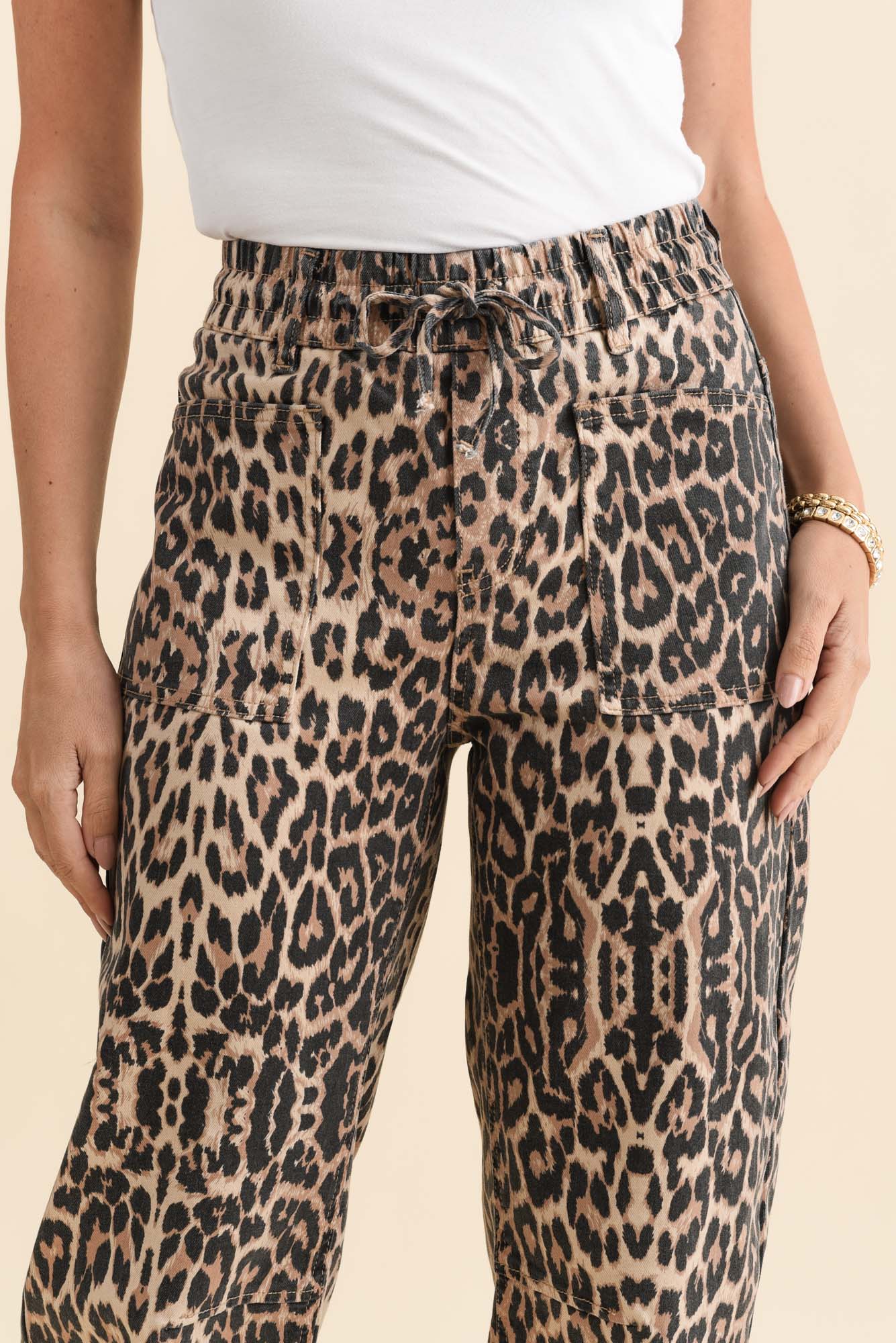 BB Barrel Brown Leopard Jeans - Image 5