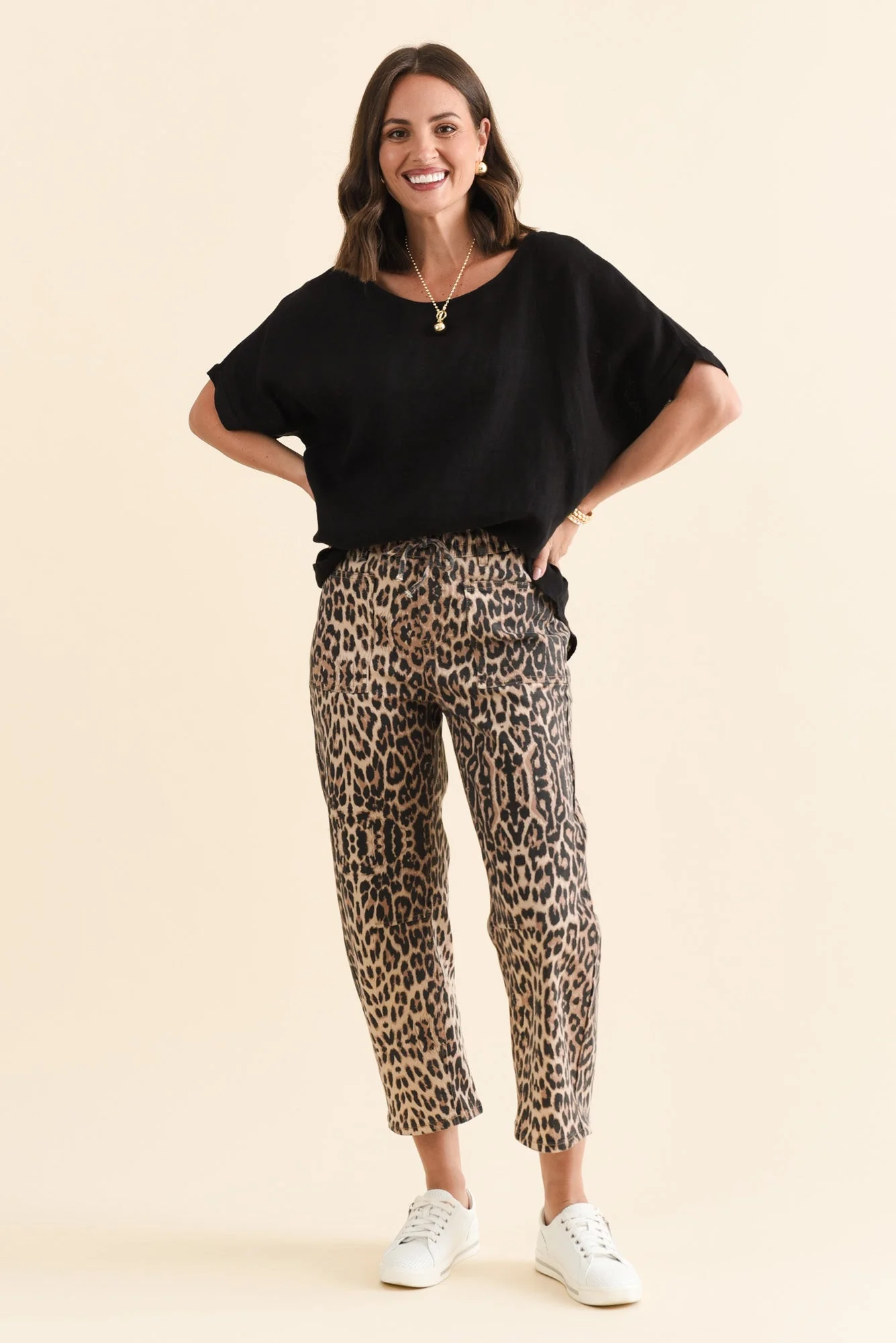 BB Barrel Brown Leopard Jeans - Image 6