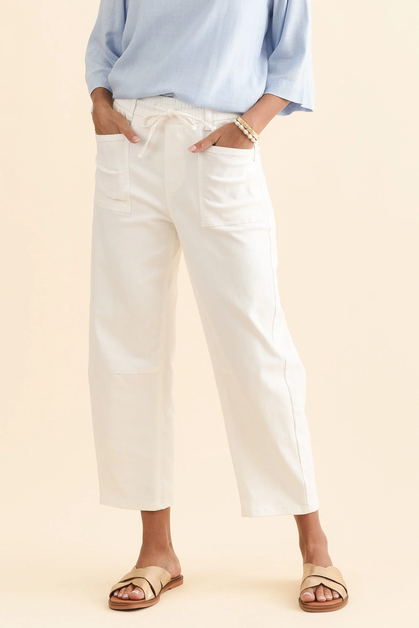 BB Barrel White Jeans - Image 2