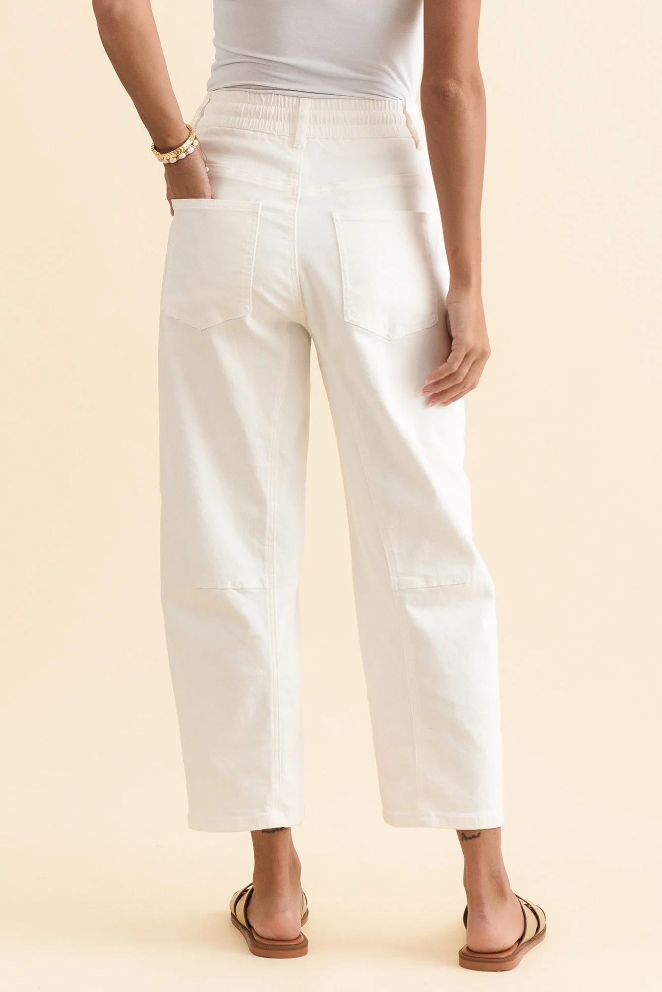BB Barrel White Jeans - Image 5