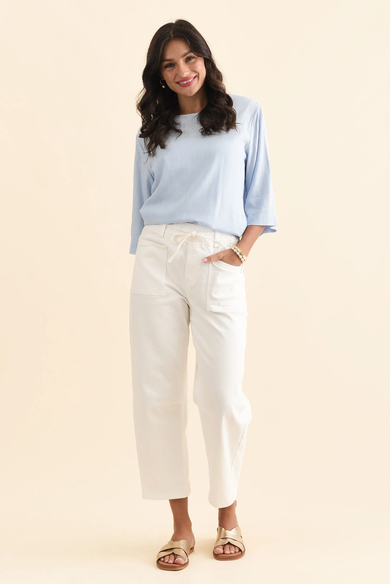 BB Barrel White Jeans - Image 7
