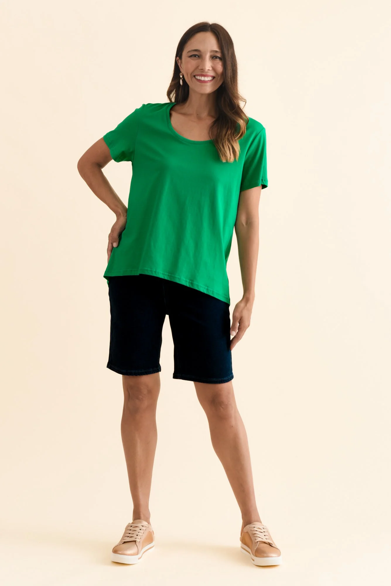 Beau Green Cotton Tee - Image 2