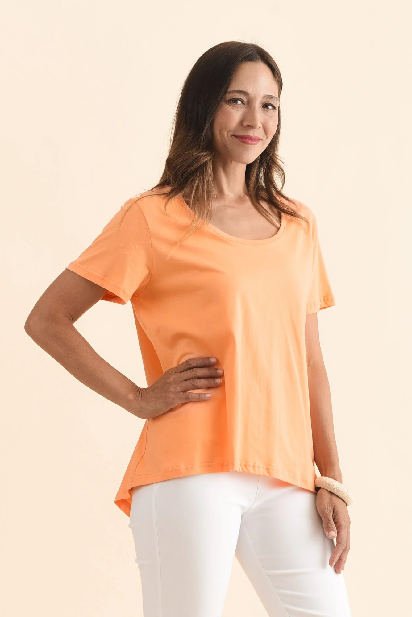 Beau Orange Cotton Tee - Image 3