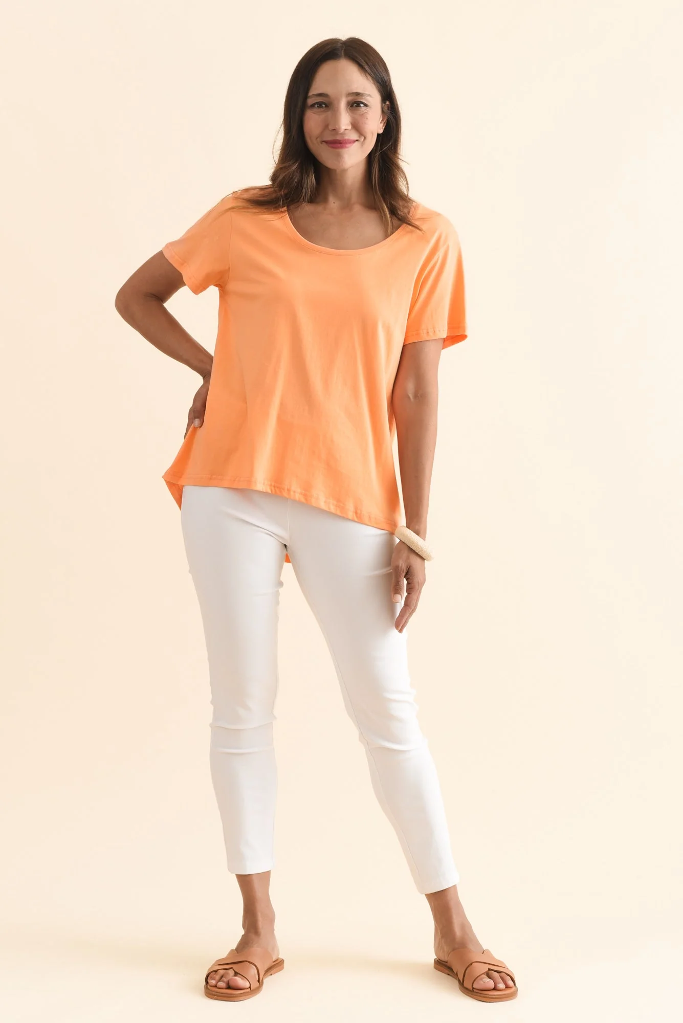 Beau Orange Cotton Tee - Image 6