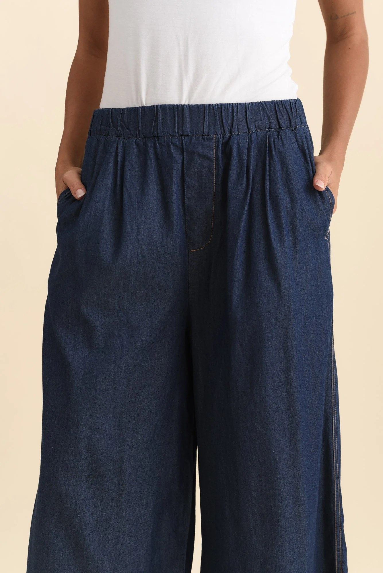 Becca Dark Blue Wide Leg Pants - Image 5