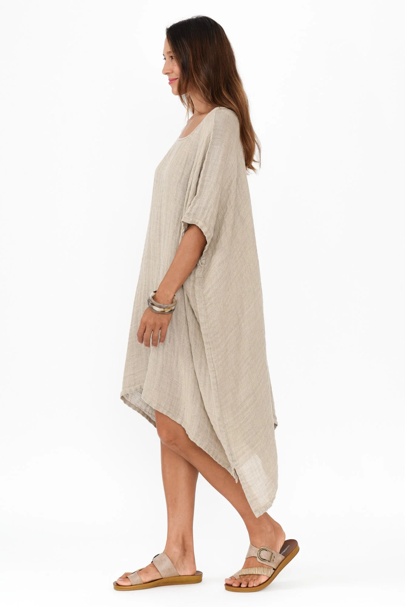 Belize Natural Linen Kaftan - Image 3