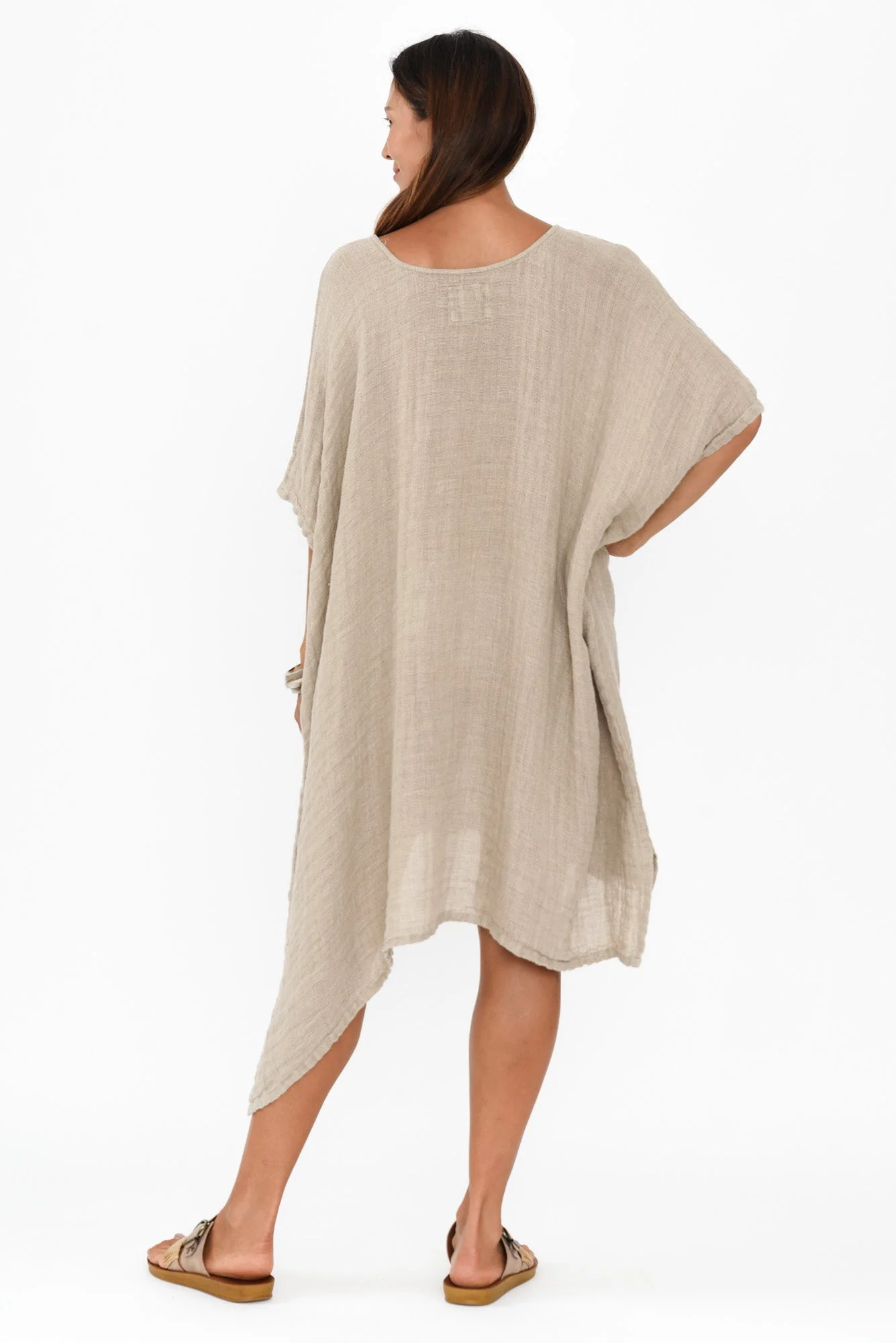 Belize Natural Linen Kaftan - Image 4