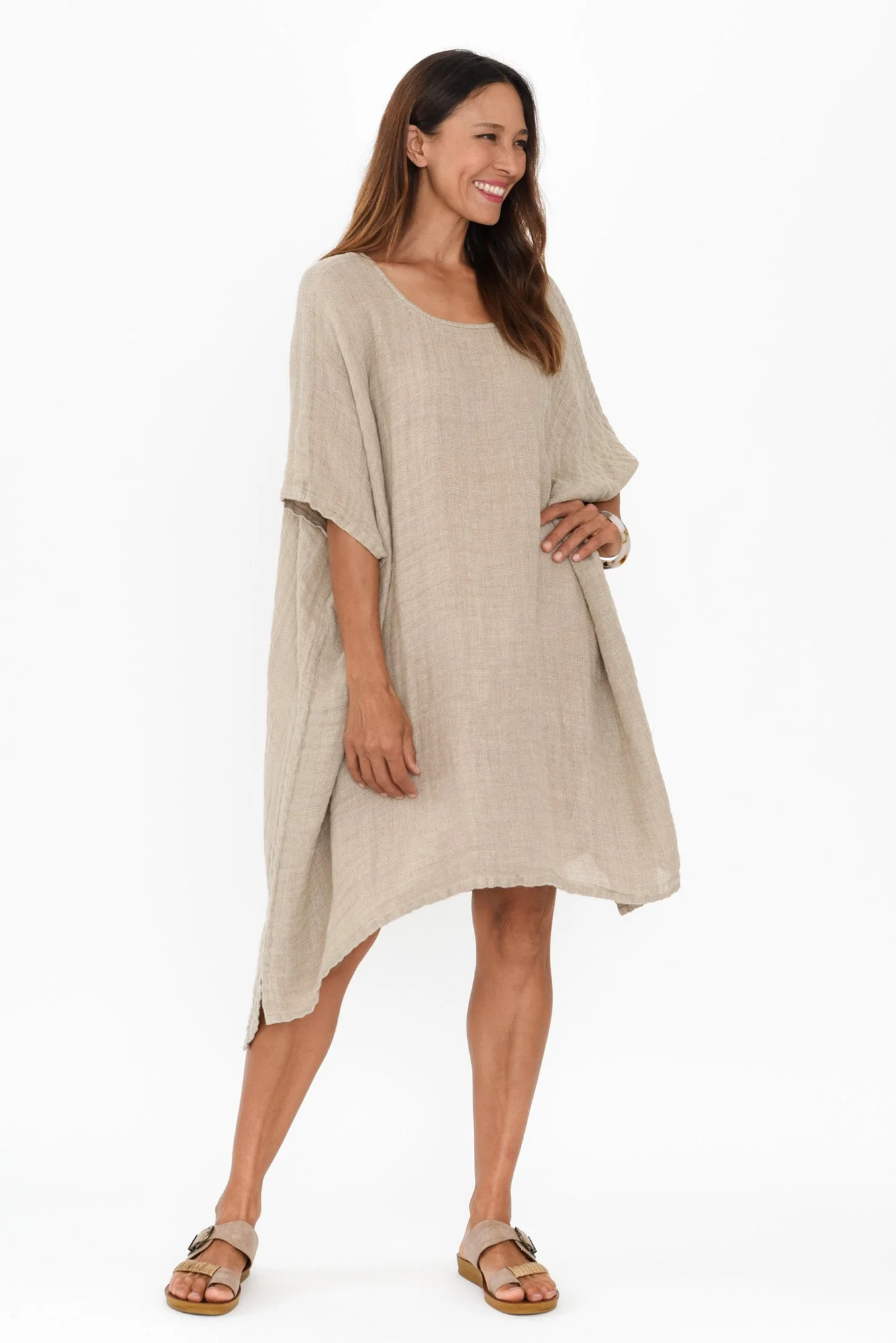 Belize Natural Linen Kaftan - Image 6
