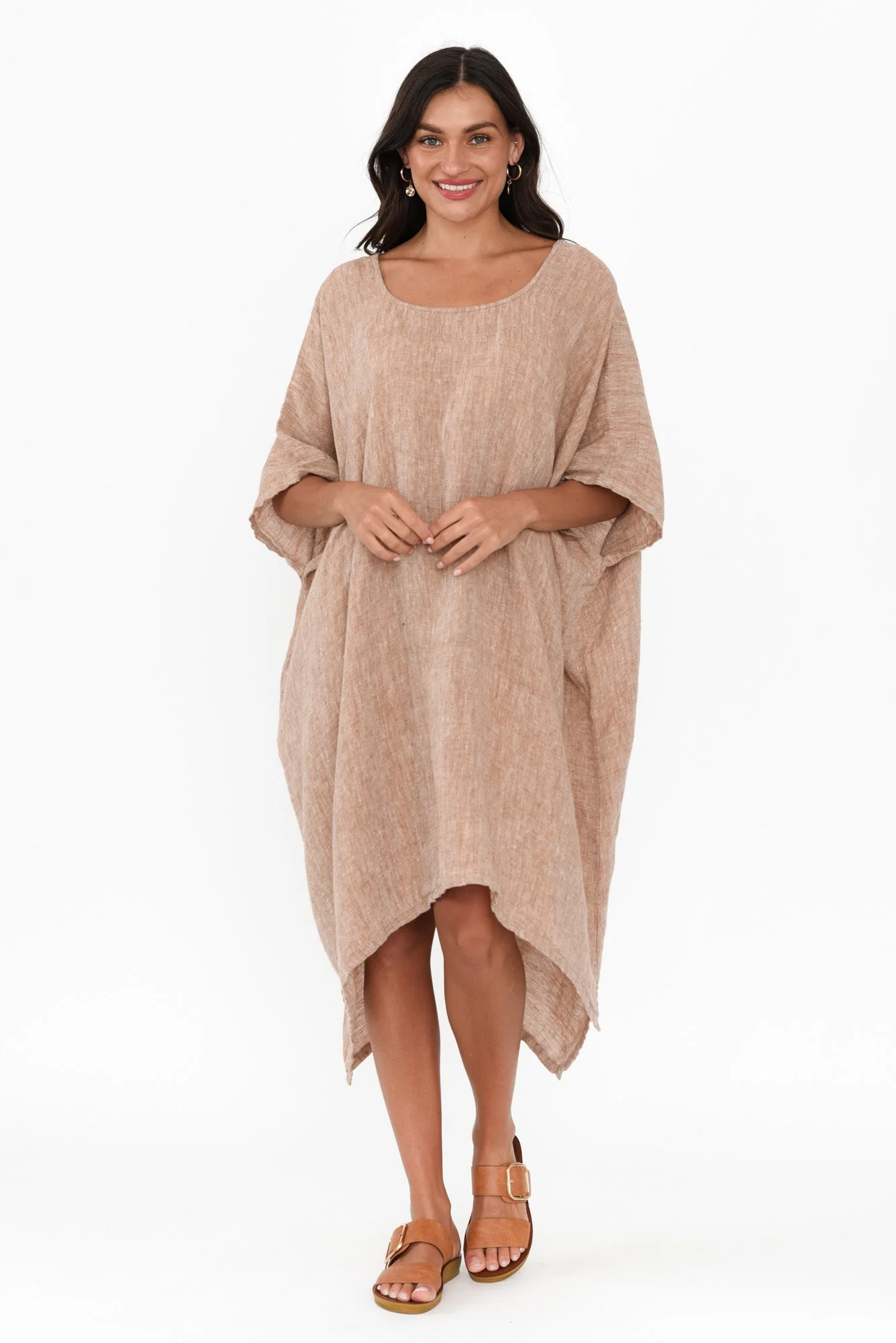 Belize Rust Linen Kaftan - Image 3