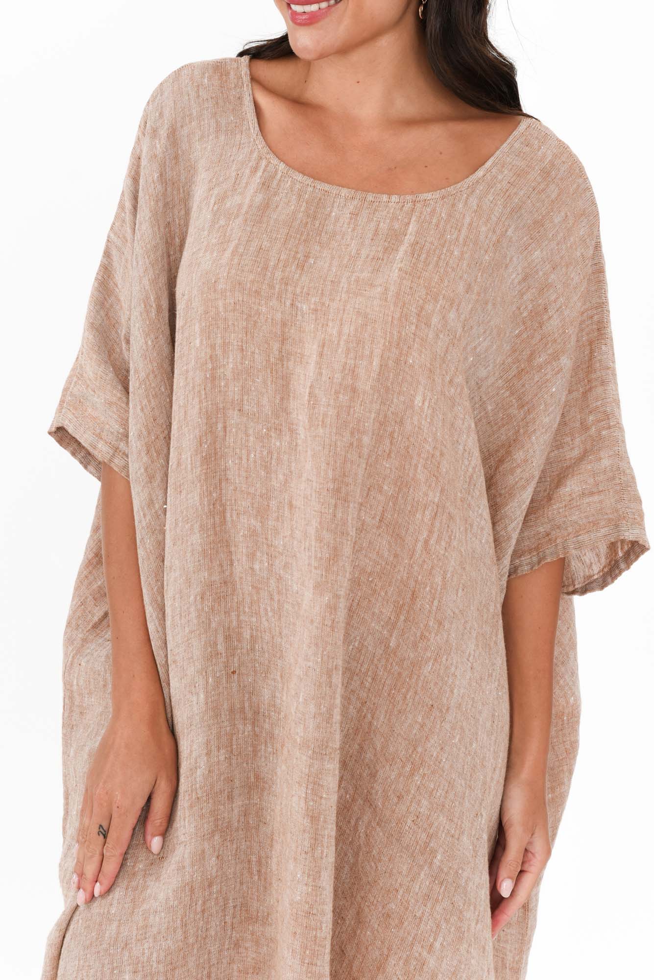 Belize Rust Linen Kaftan - Image 6