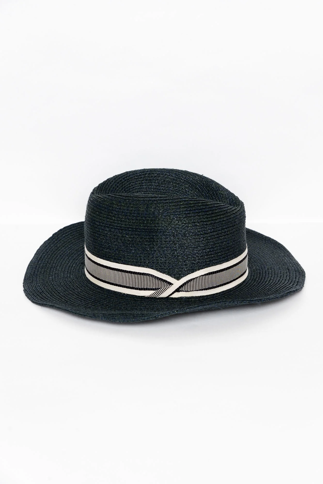 Belmont Navy Raffia Fedora - Image 2