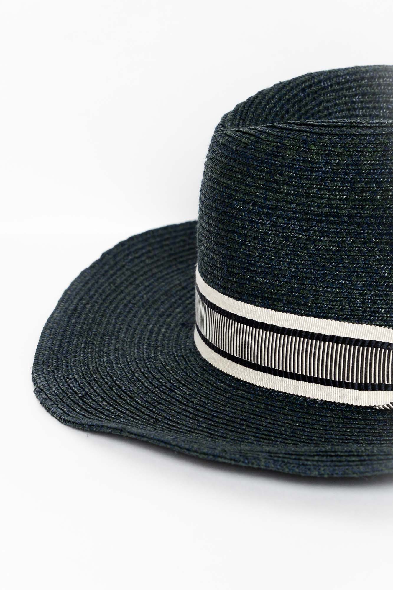 Belmont Navy Raffia Fedora - Image 3