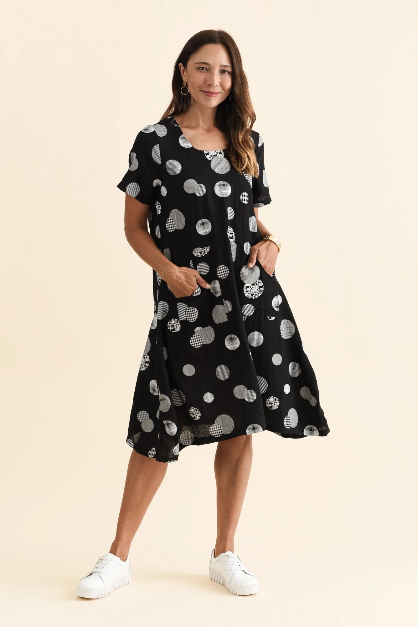 Bexley Black Spot Pocket Dress - Image 2