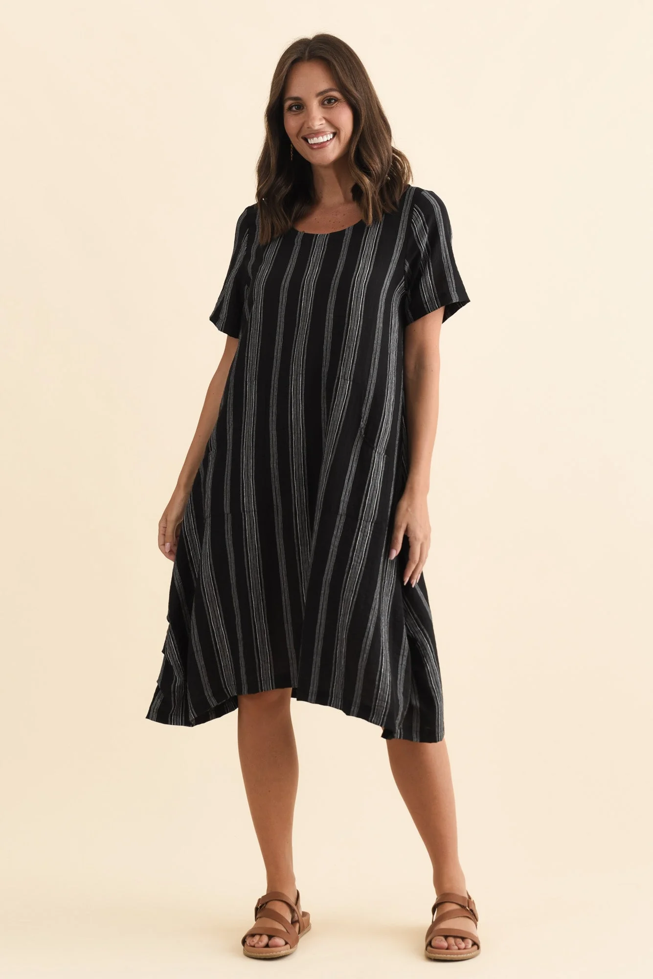 Bexley Black Stripe Pocket Dress - Image 6