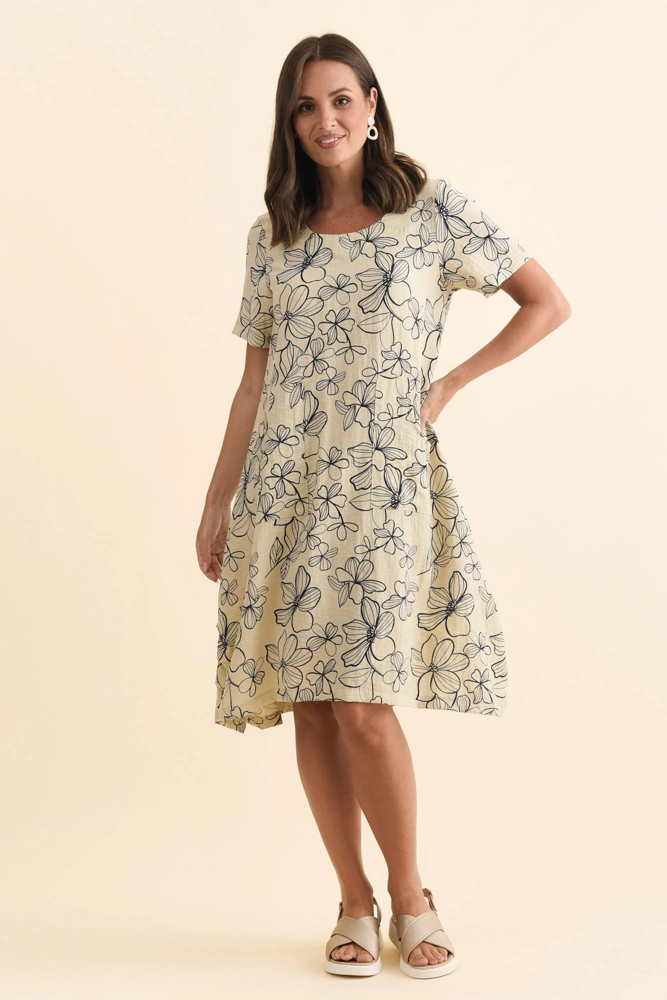 Bexley Sage Flower Pocket Dress - Image 2