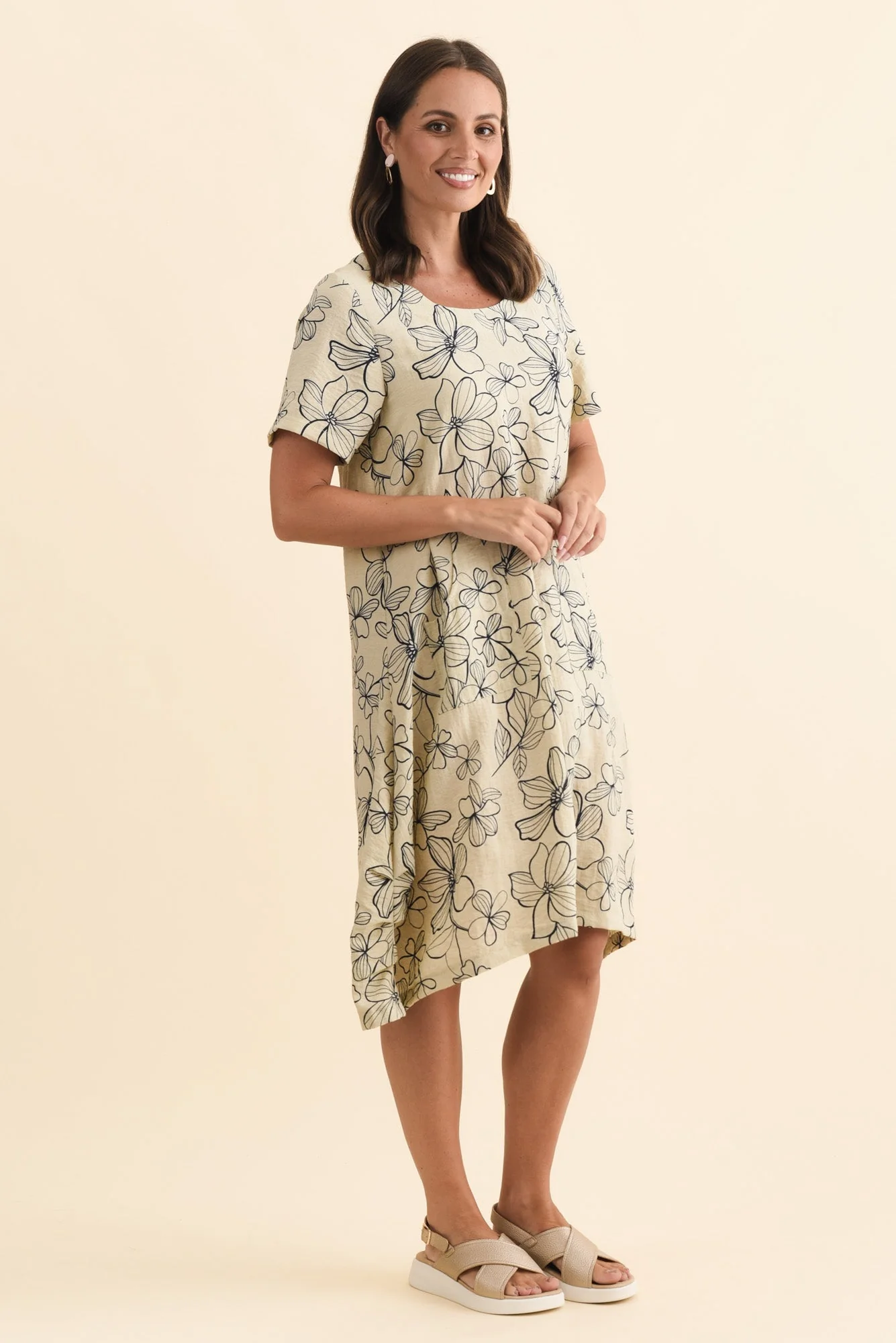 Bexley Sage Flower Pocket Dress - Image 3