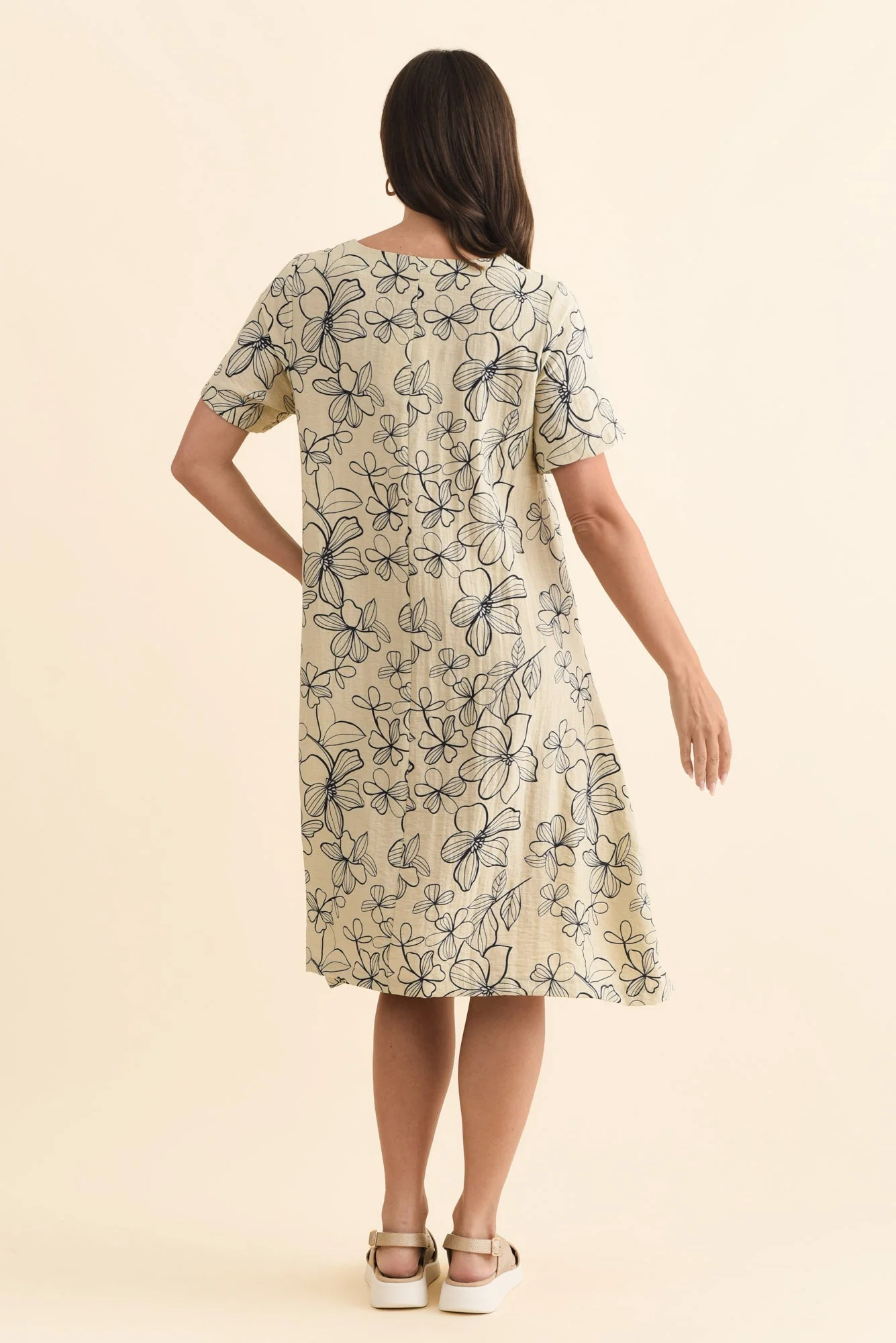 Bexley Sage Flower Pocket Dress - Image 4