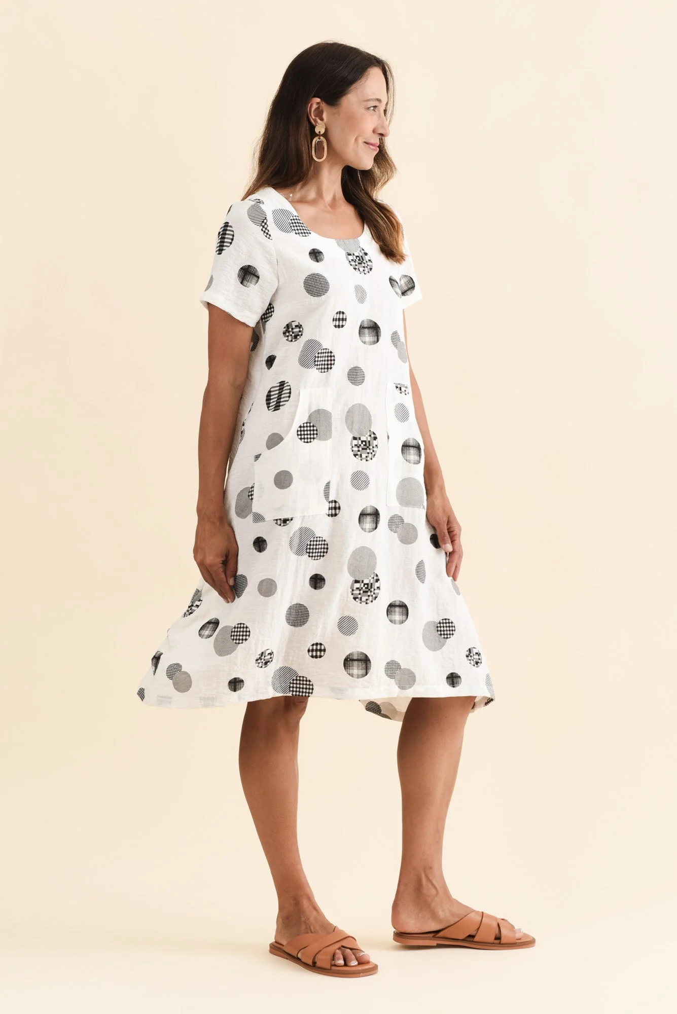 Bexley White Spot Pocket Dress - Image 3