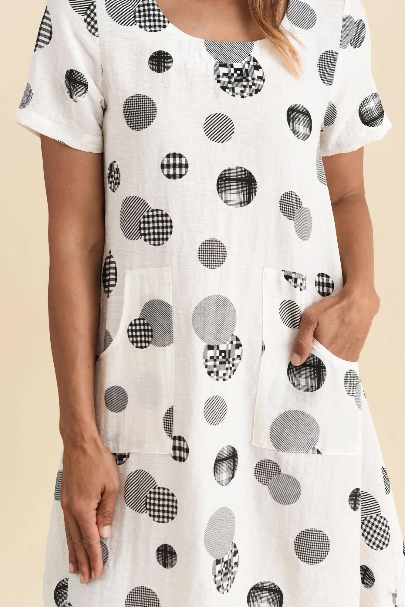Bexley White Spot Pocket Dress - Image 5