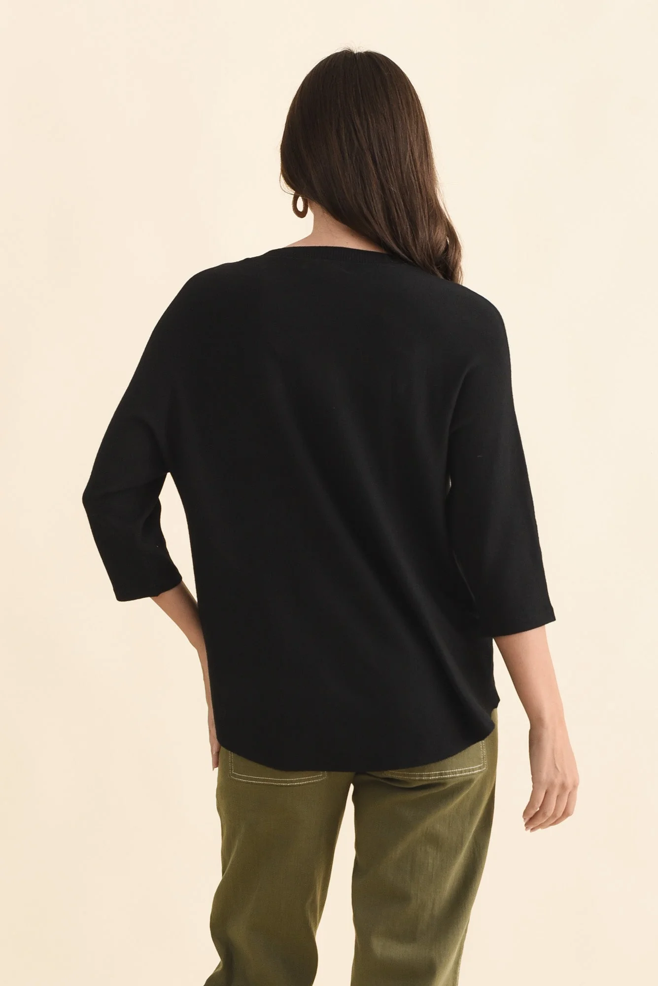 Bianca Black Scoop Neck Knit Top - Image 4