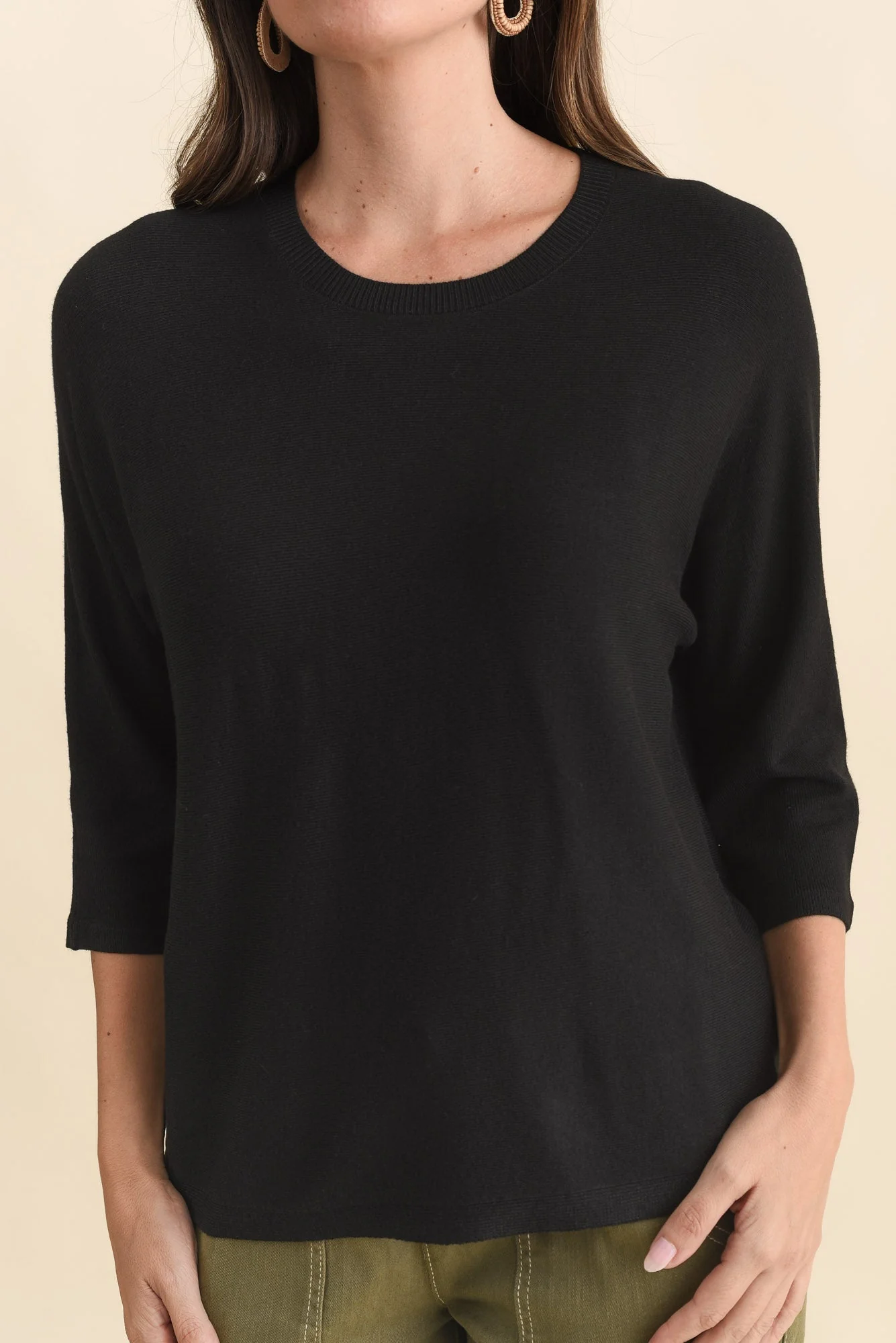 Bianca Black Scoop Neck Knit Top - Image 5