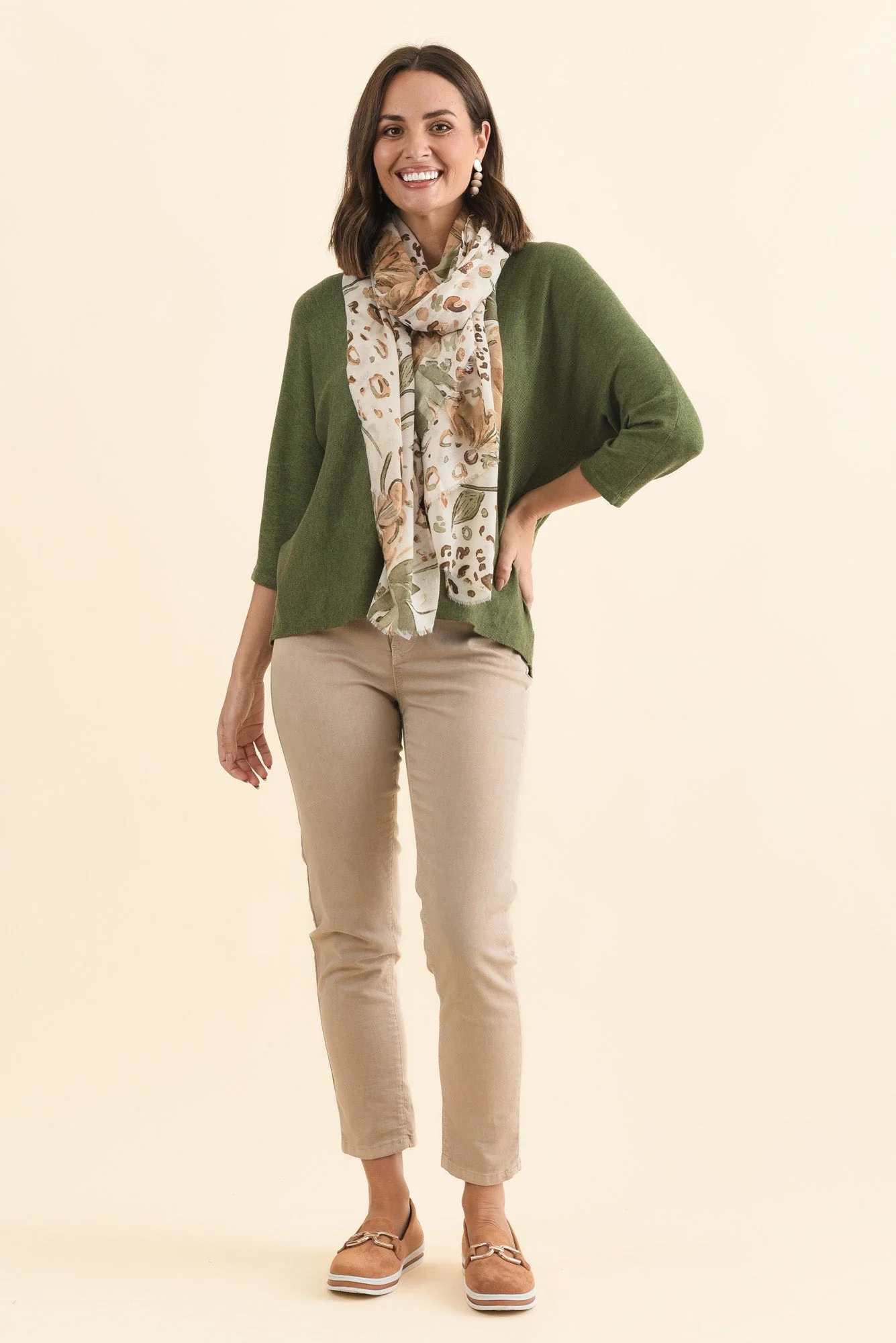 Bianca Green Scoop Neck Knit Top - Image 2