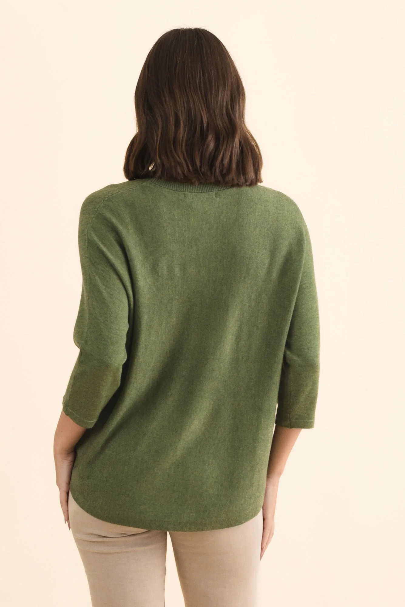 Bianca Green Scoop Neck Knit Top - Image 4