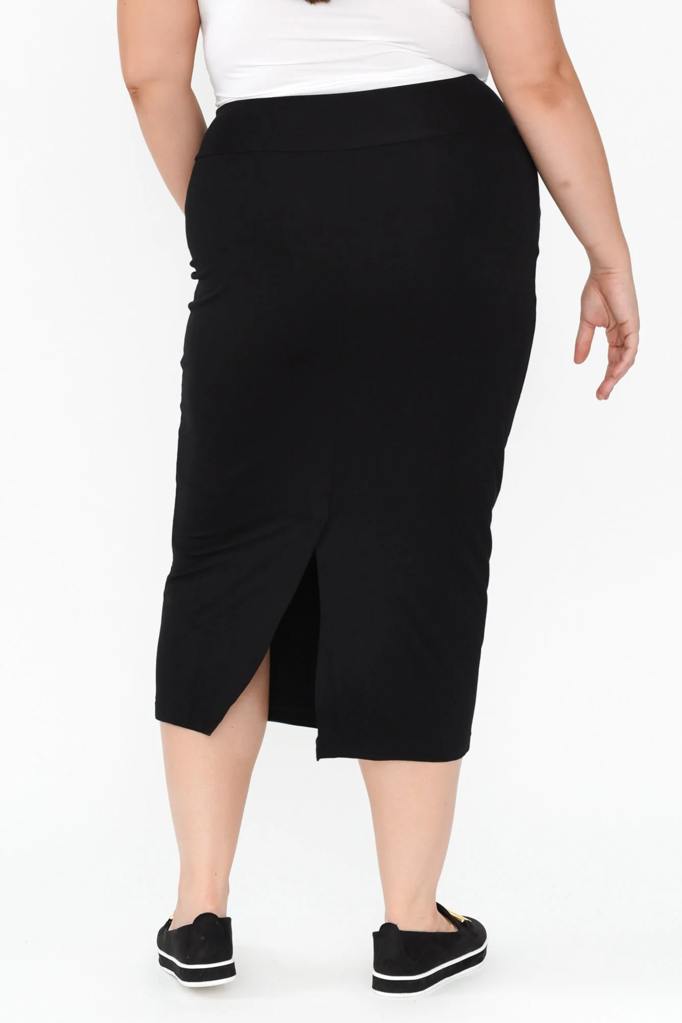 Black Bamboo Maxi Tube Skirt - Image 14