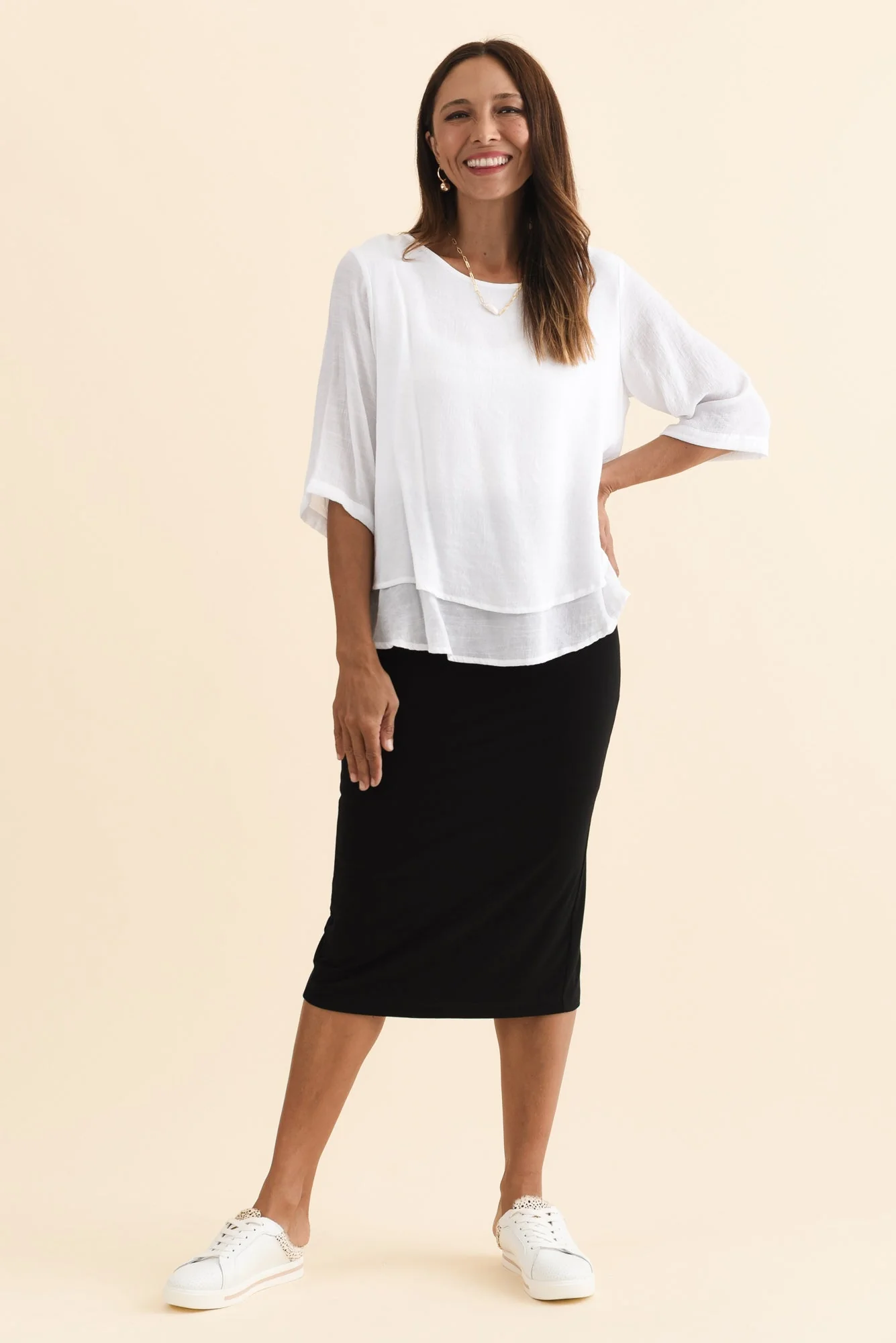 Black Bamboo Maxi Tube Skirt - Image 7