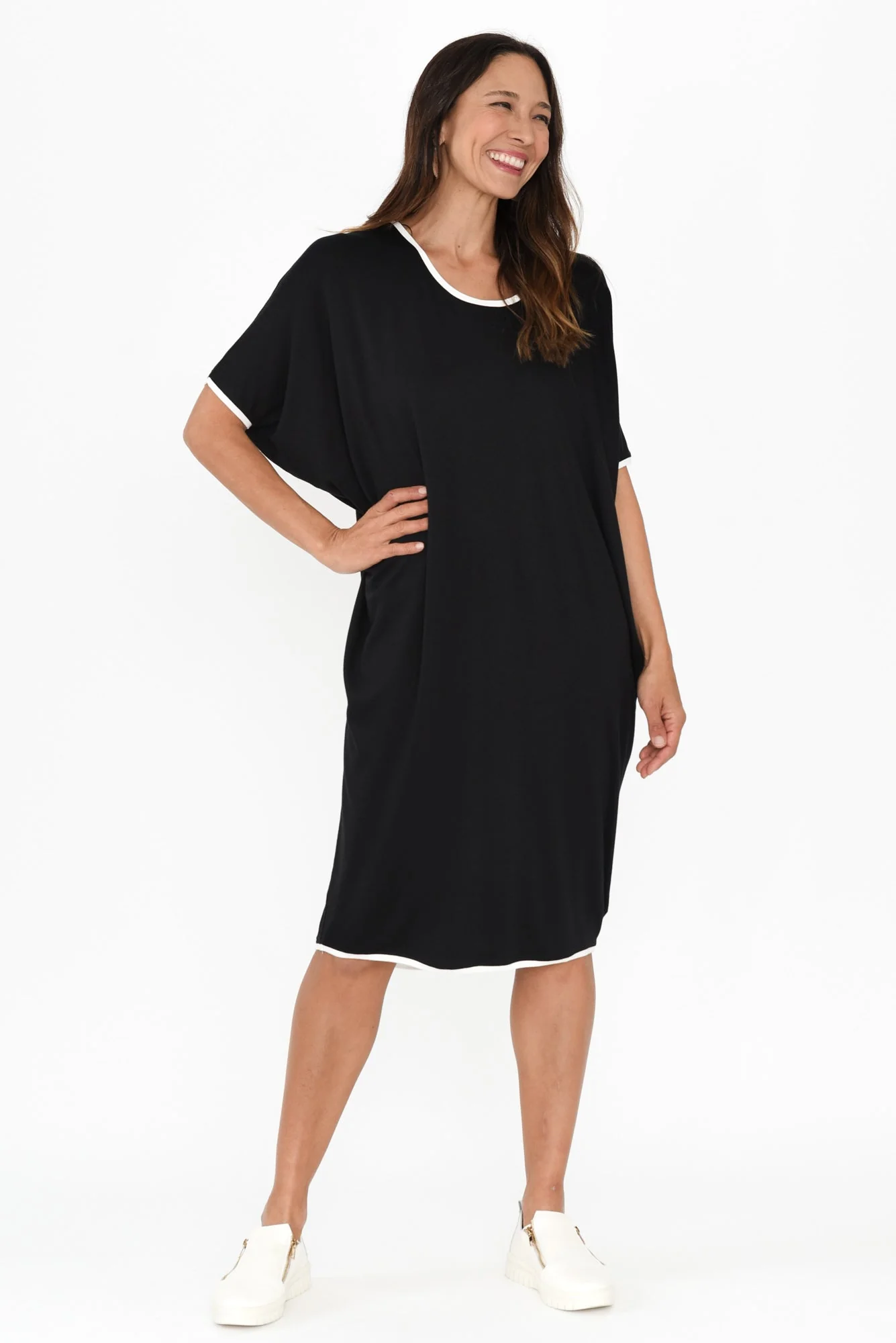 Black Contrast Maui Dress - Image 3