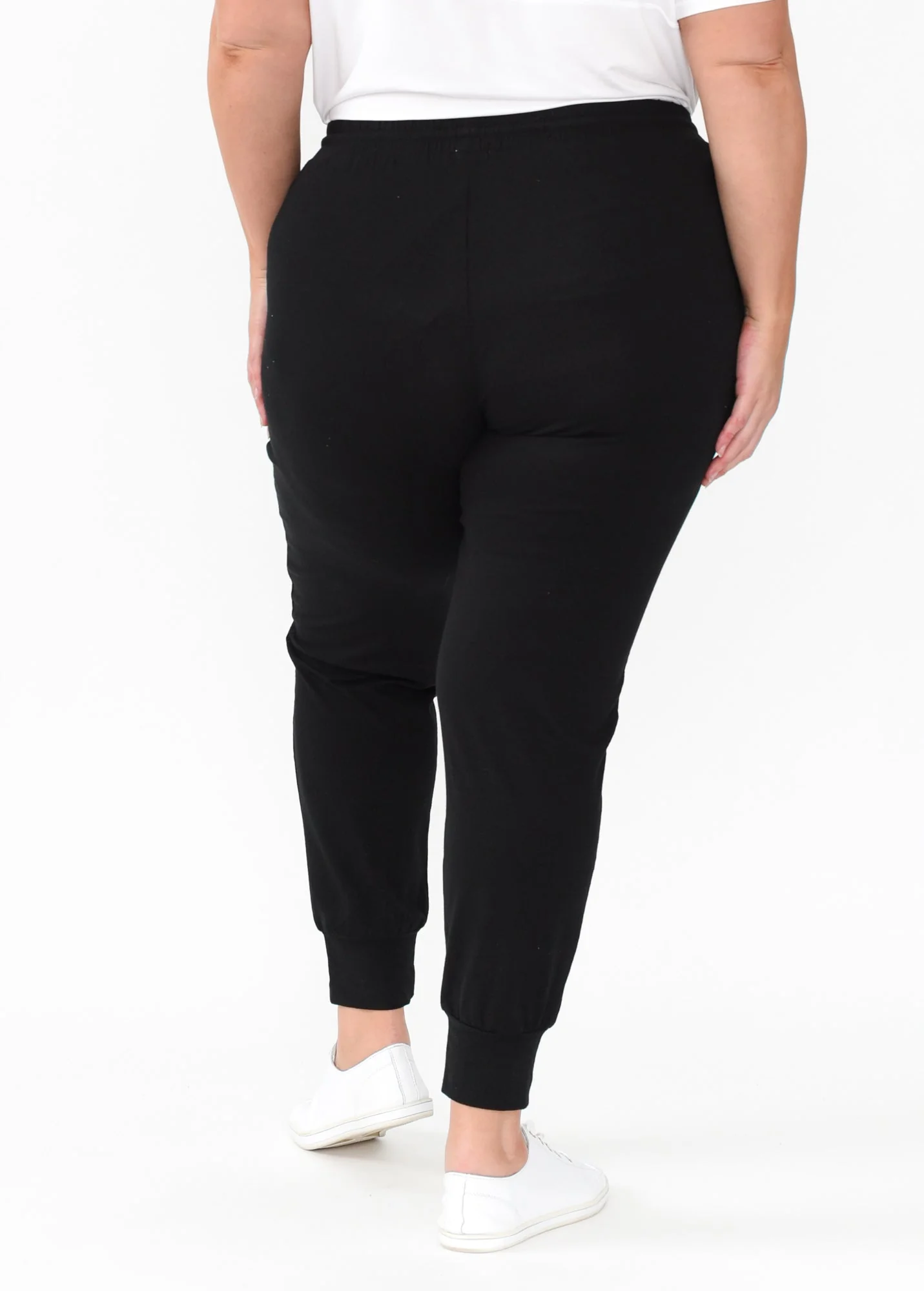 Black Cotton Everyday Tie Sweatpants - Image 11