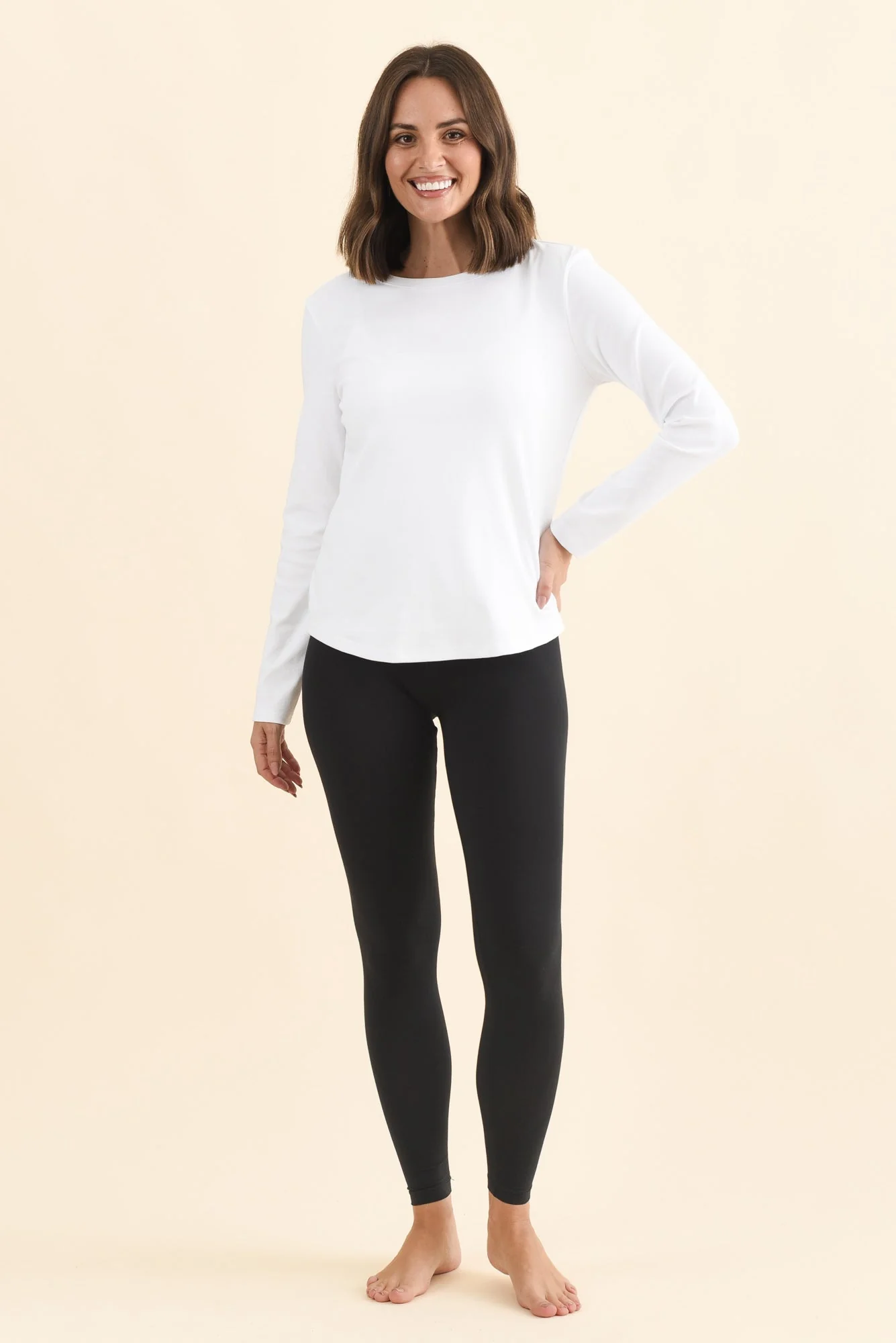 Black Micro Modal Stretch Legging - Image 2