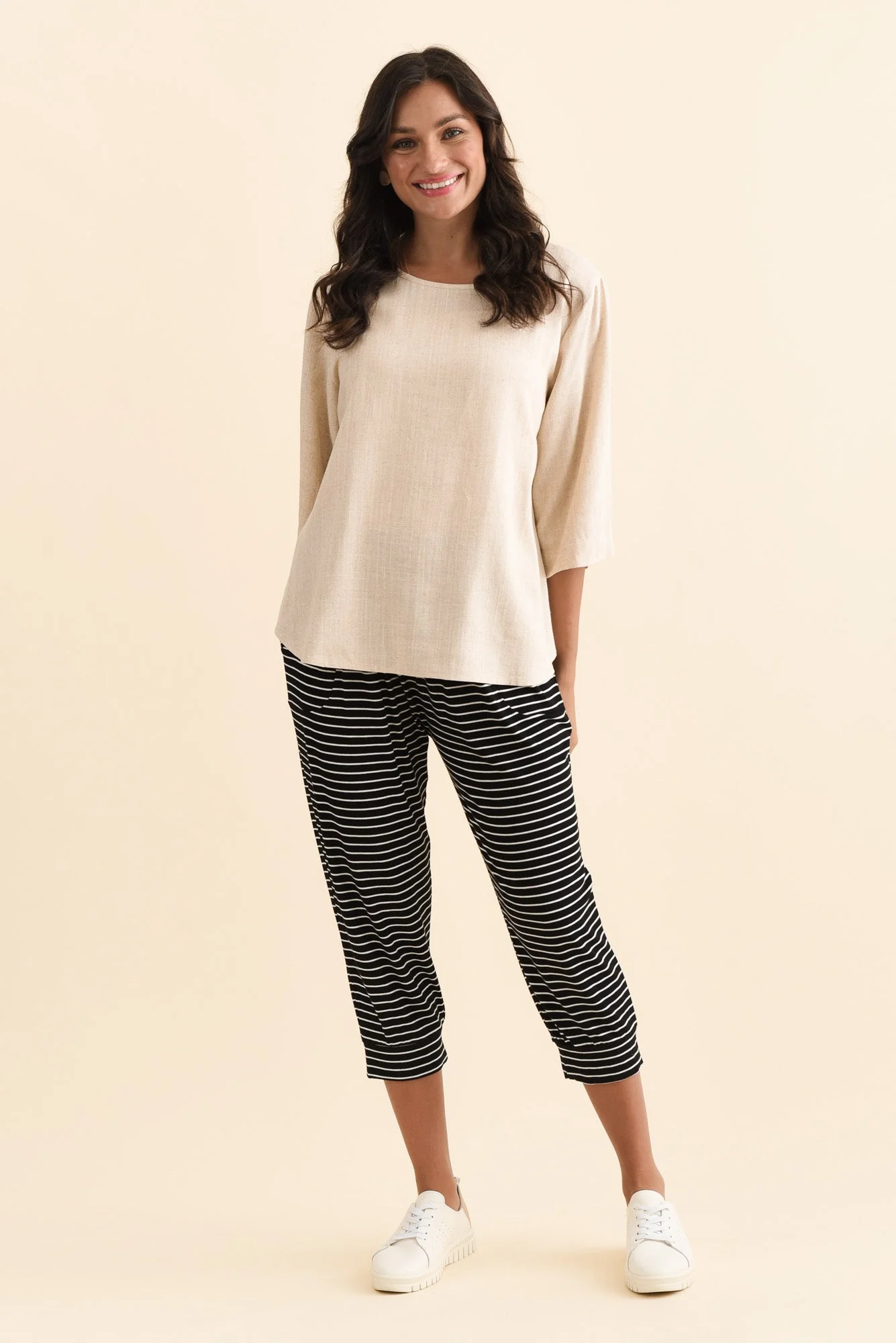 Black Stripe Tokyo Slouch Pants - Image 6