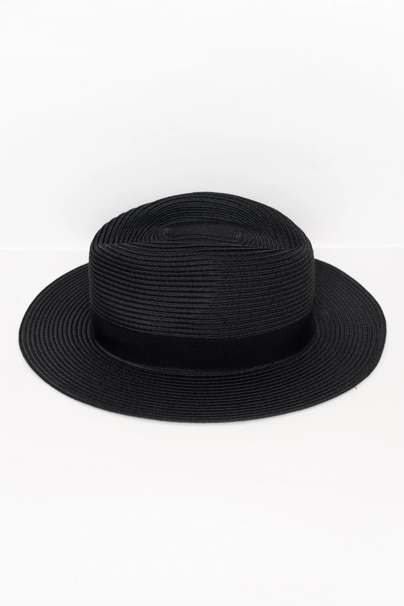 Black Wide Brim Travel Fedora - Image 3