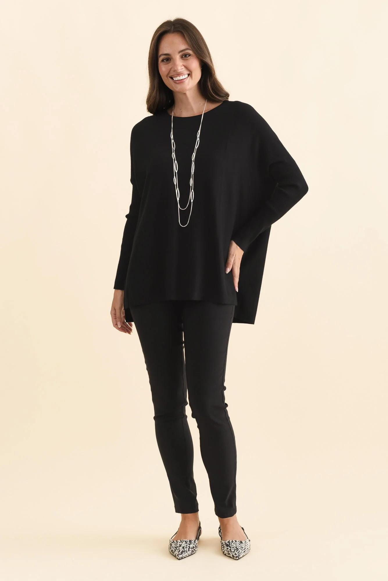 Blakely Black Batwing Jumper - Image 2