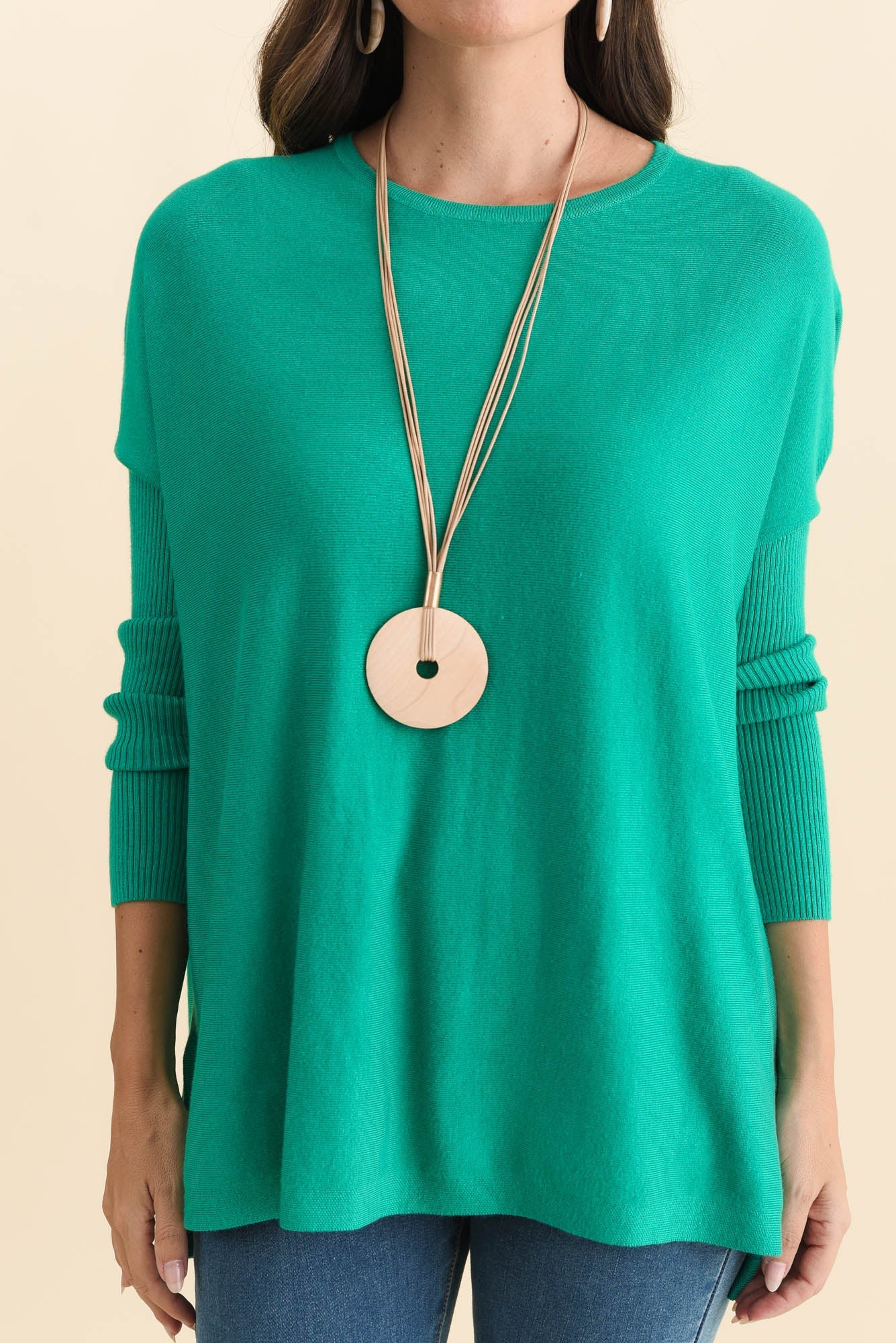 Blakely Teal Batwing Jumper - Image 5