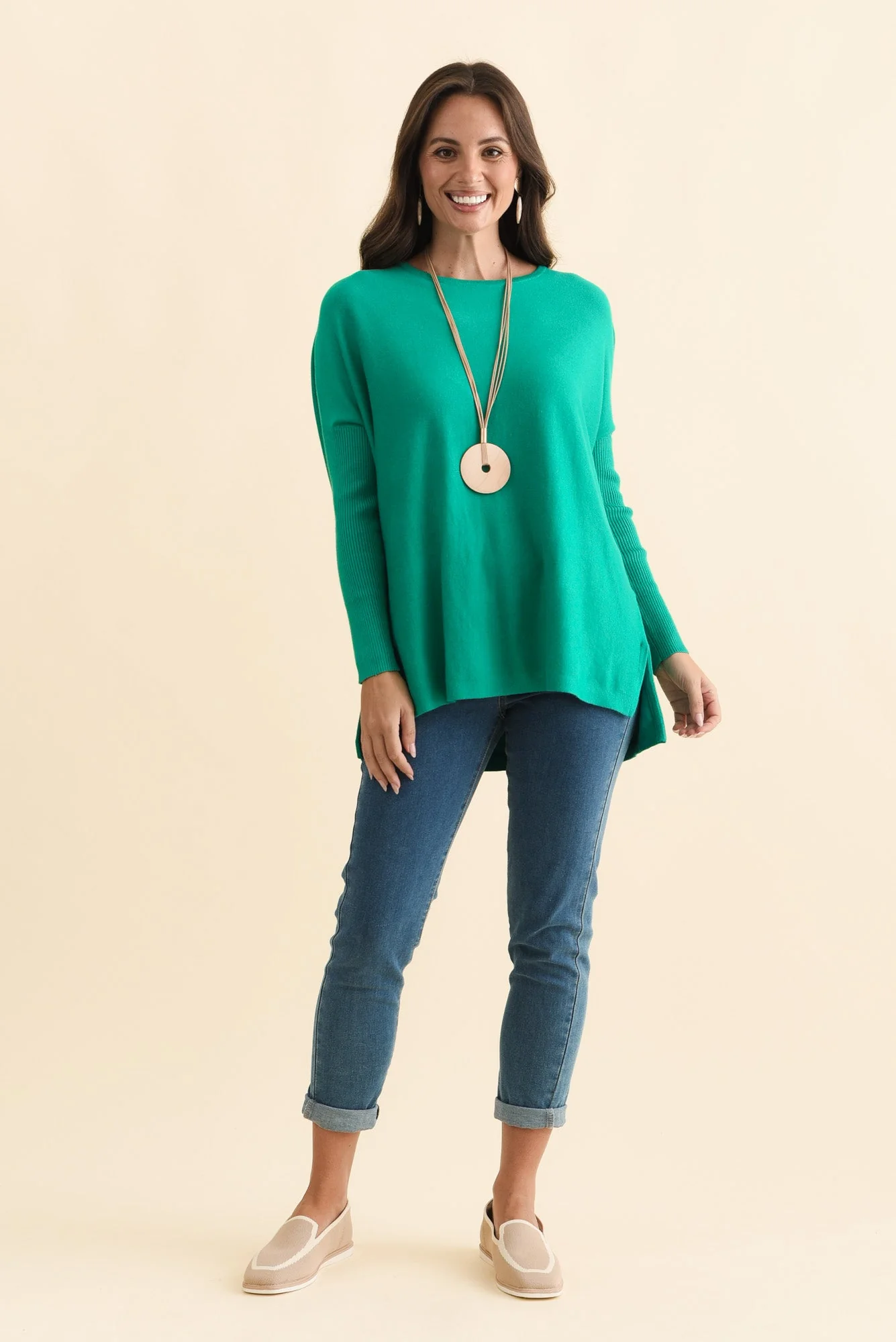 Blakely Teal Batwing Jumper - Image 6