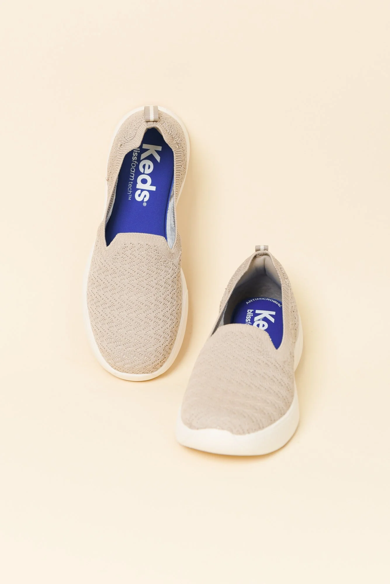 Bliss Walk Taupe Knit Loafer - Image 3