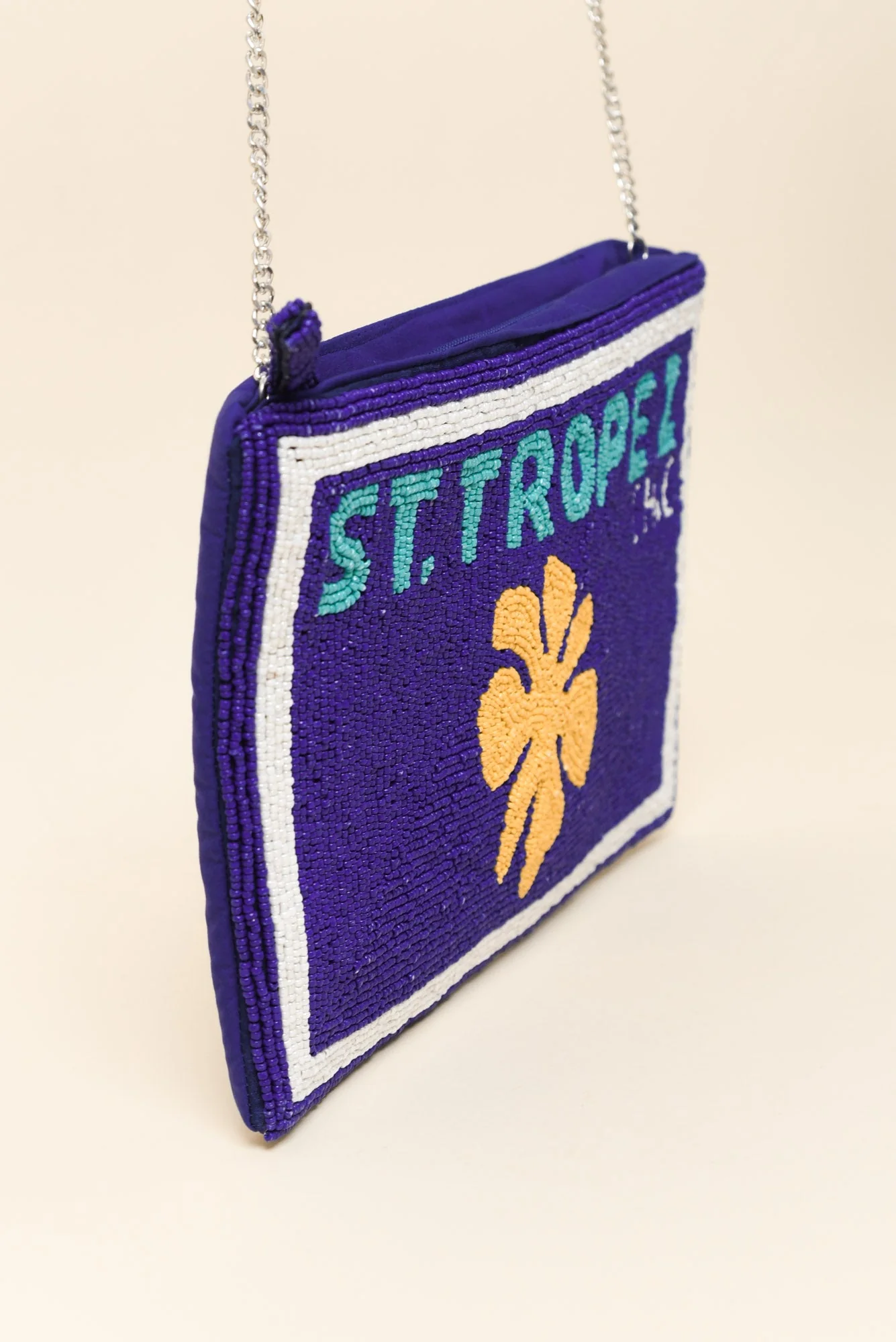 Blue St Tropez Beaded Clutch - Image 2