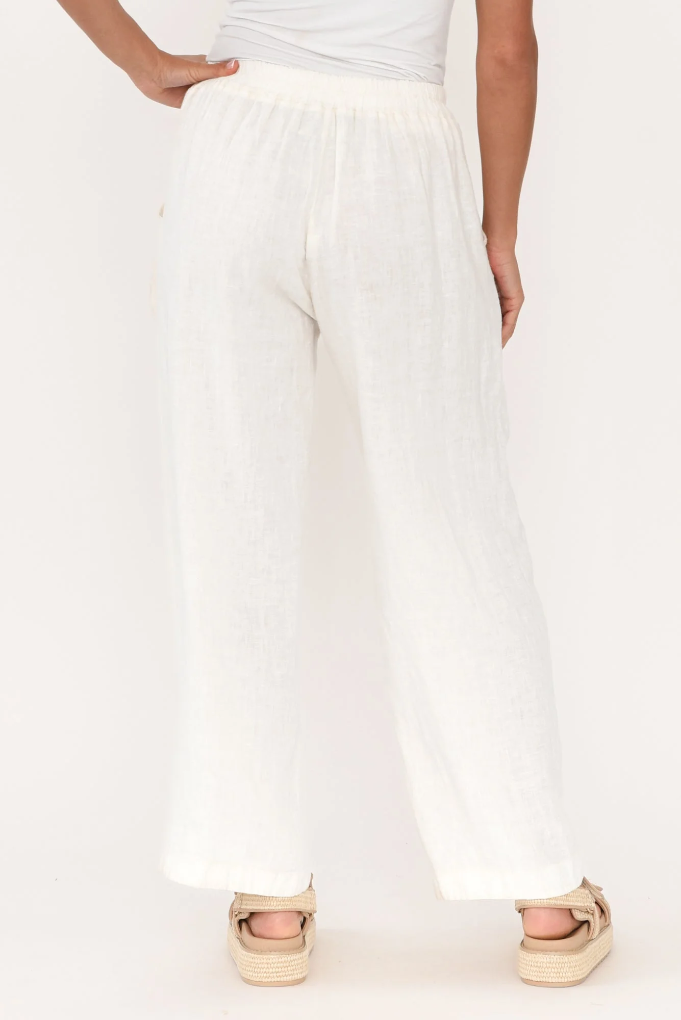 Boston Cream Linen Pocket Pants - Image 4