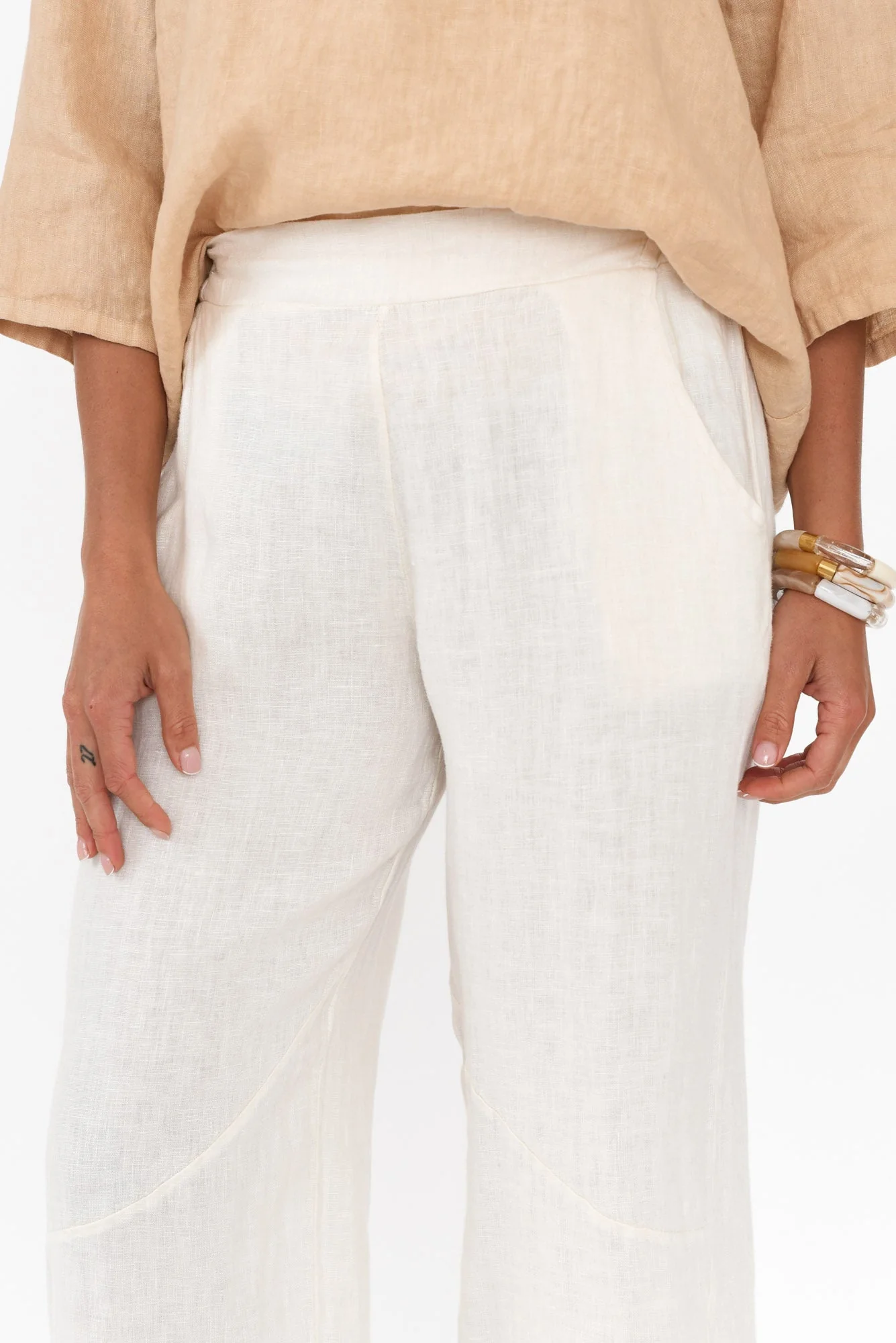 Boston Cream Linen Pocket Pants - Image 5