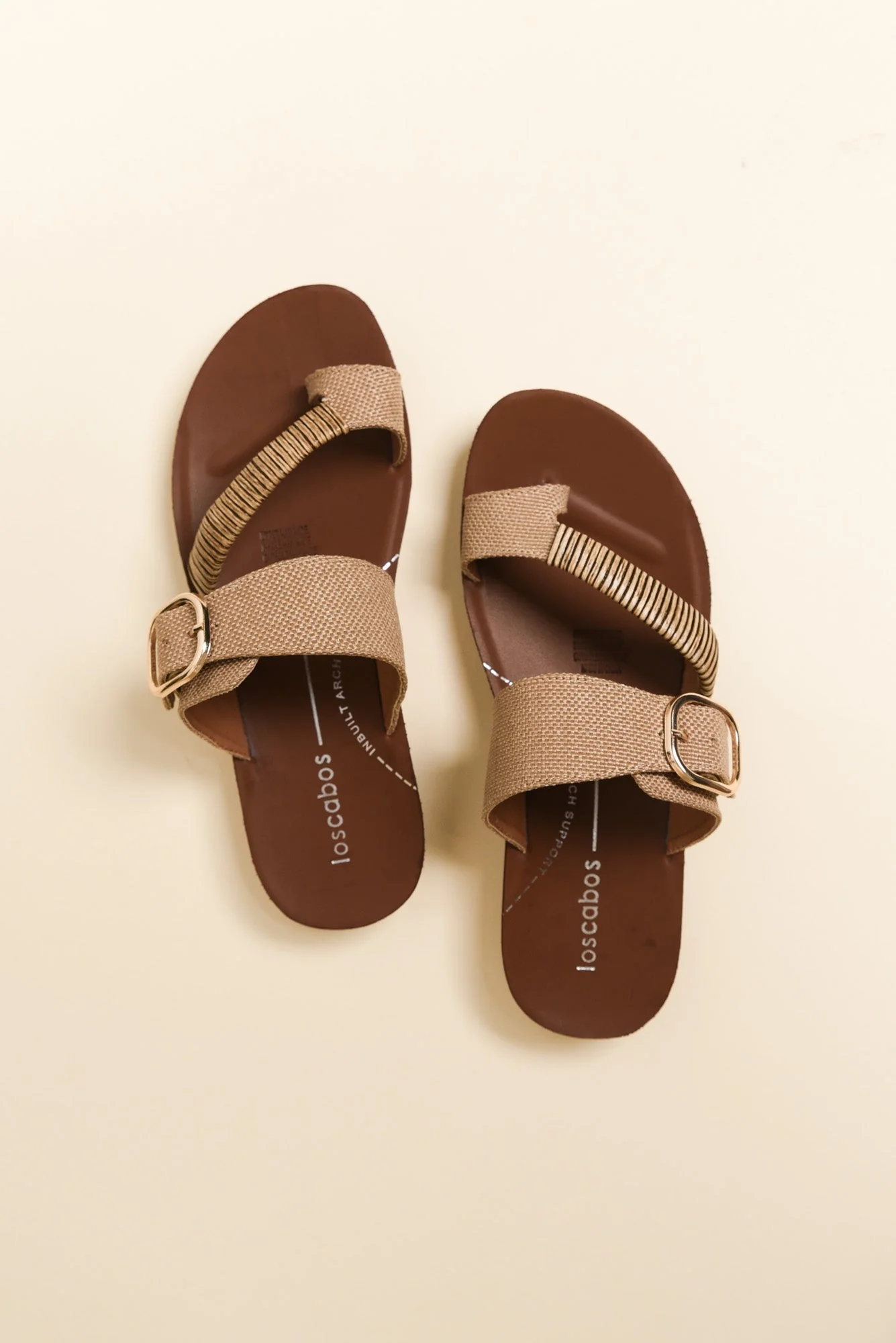 Bria Caramel Raffia Slide - Image 5