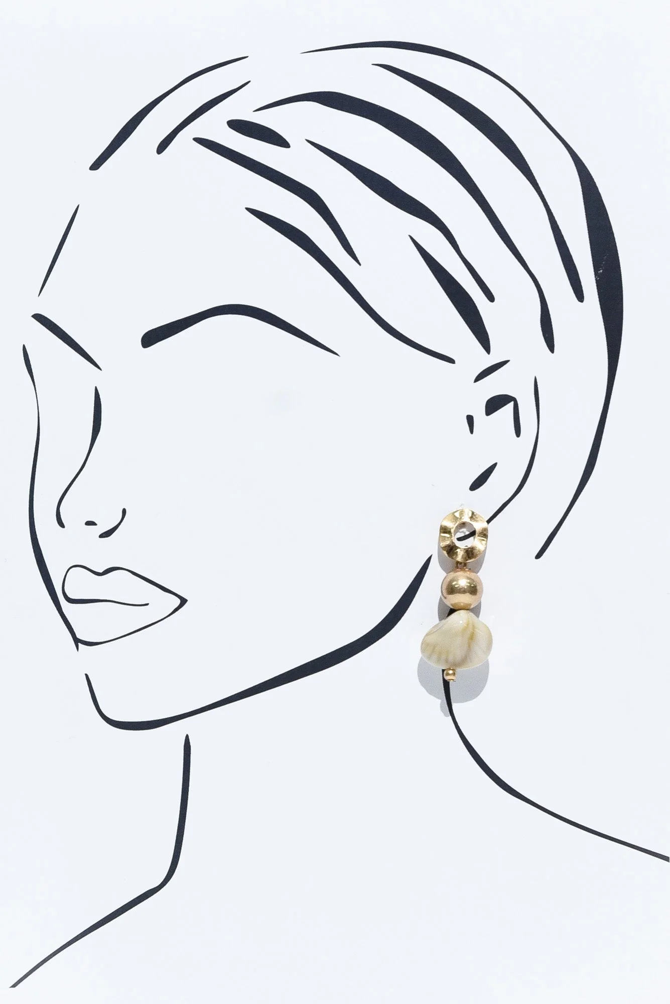 Brielle Gold Drop Earrings - Image 2