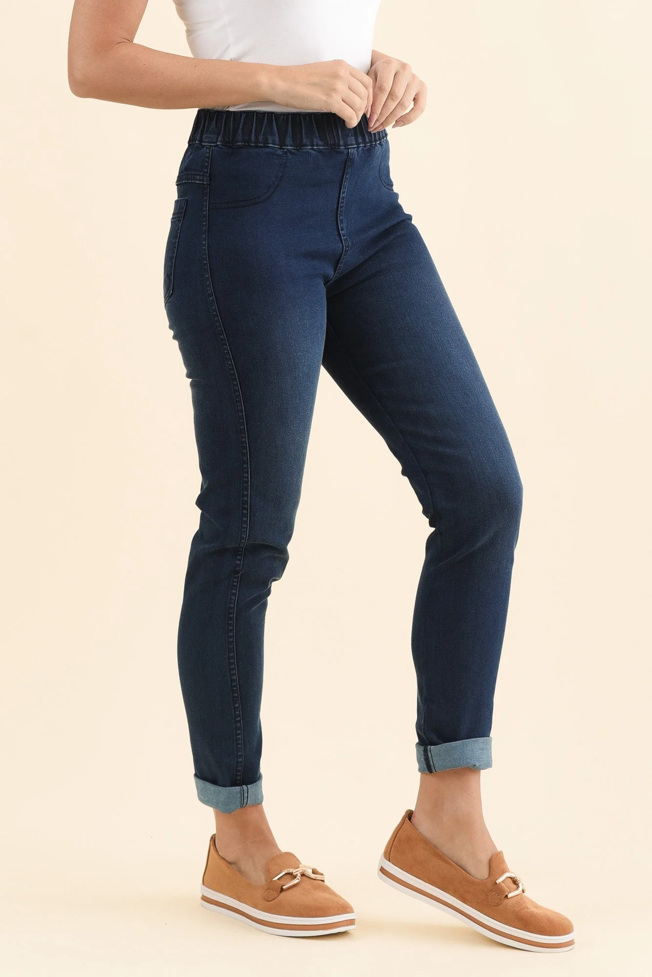 Brussel Blue Denim Stretch Jeans - Image 3
