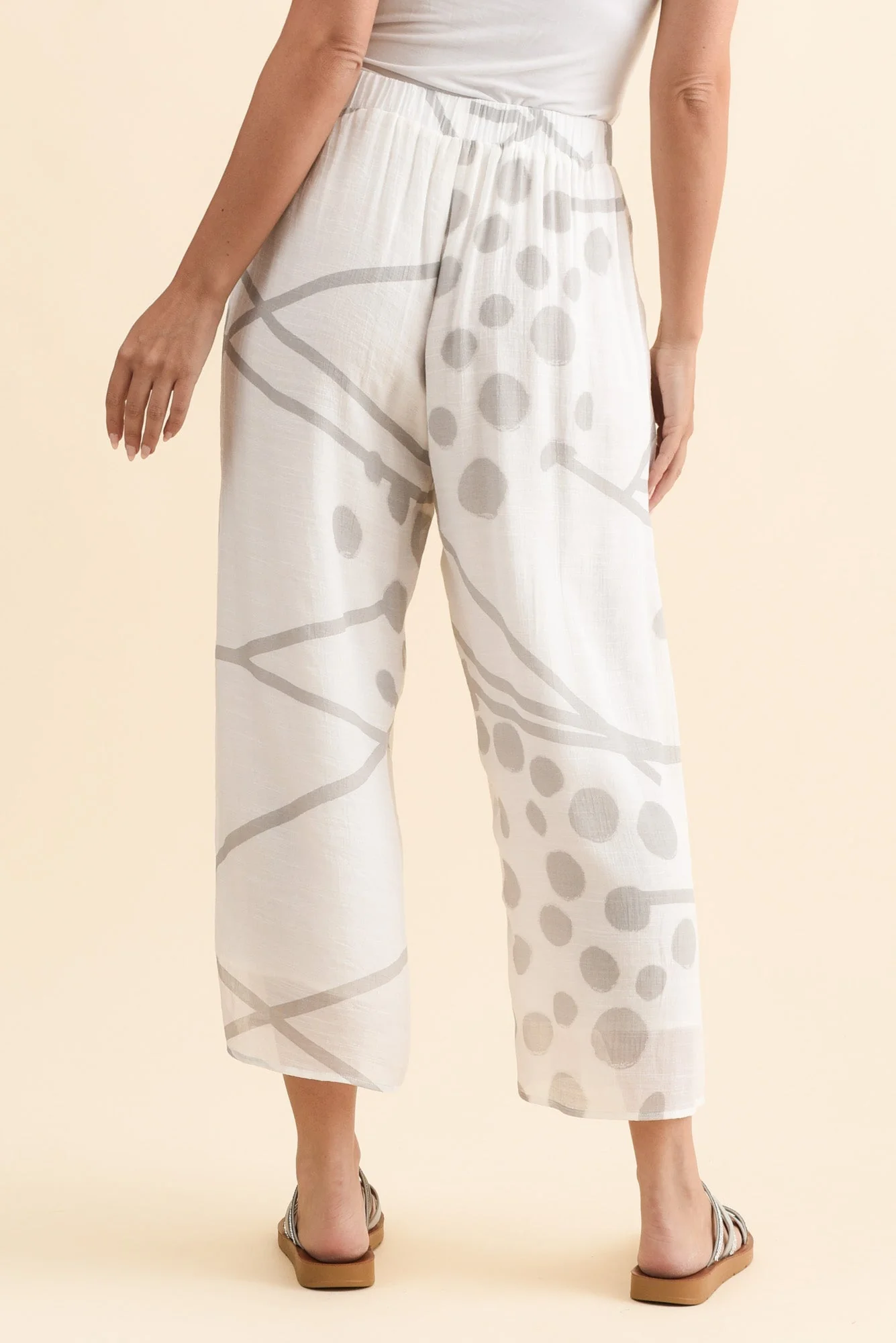 Bryony Grey Geo Layered Pants - Image 4