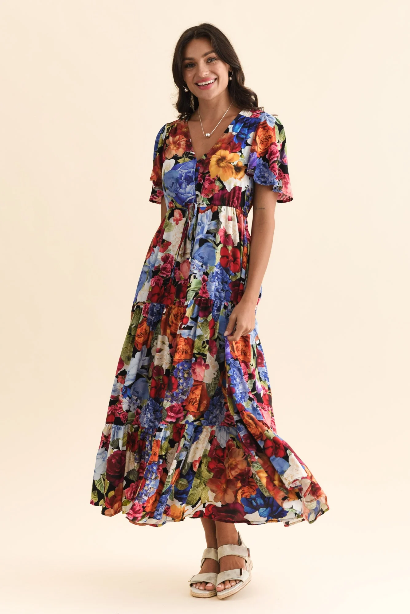Butler Orange Garden Tie Maxi Dress - Image 6