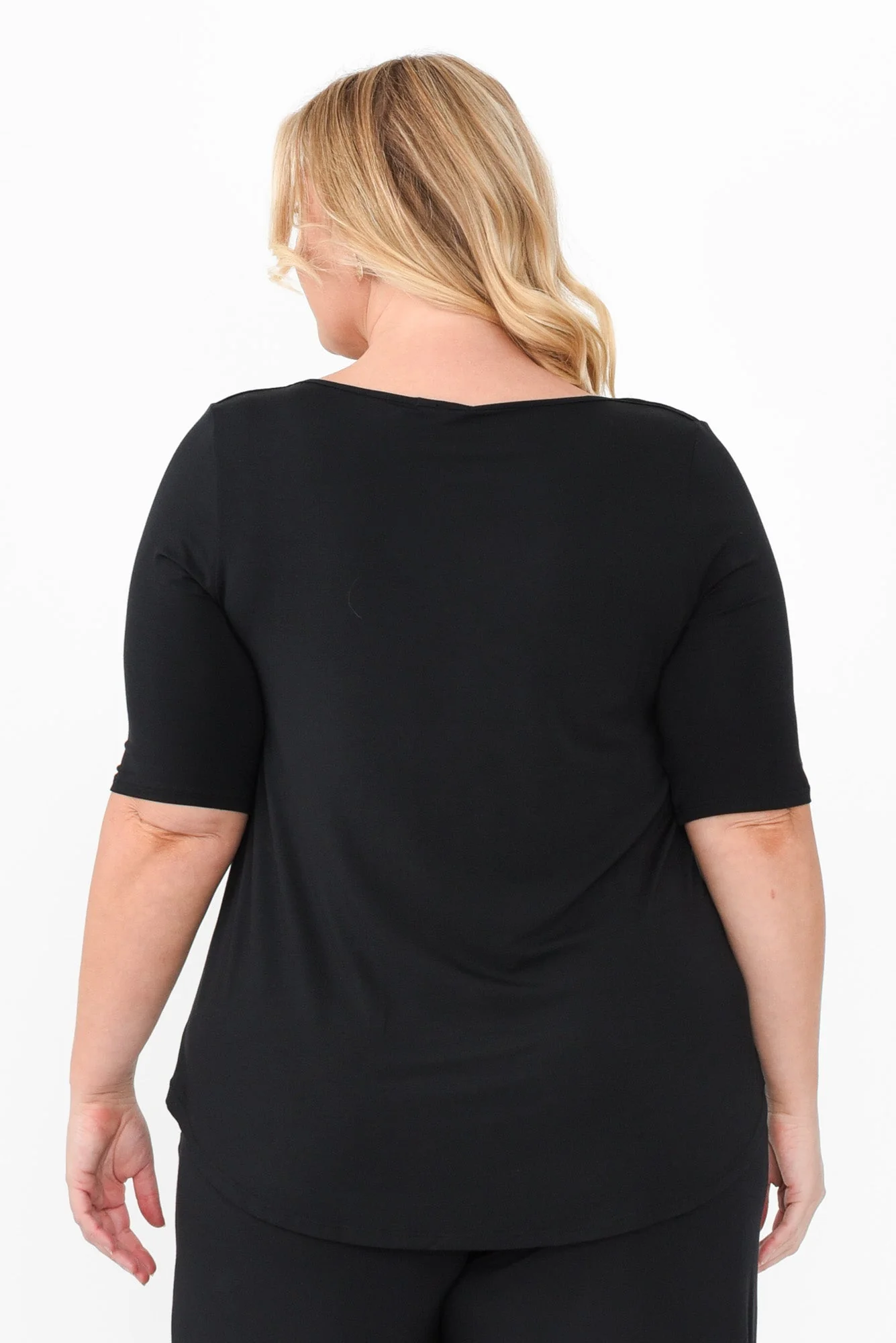 Buttery Black Half Sleeve Top - Image 10