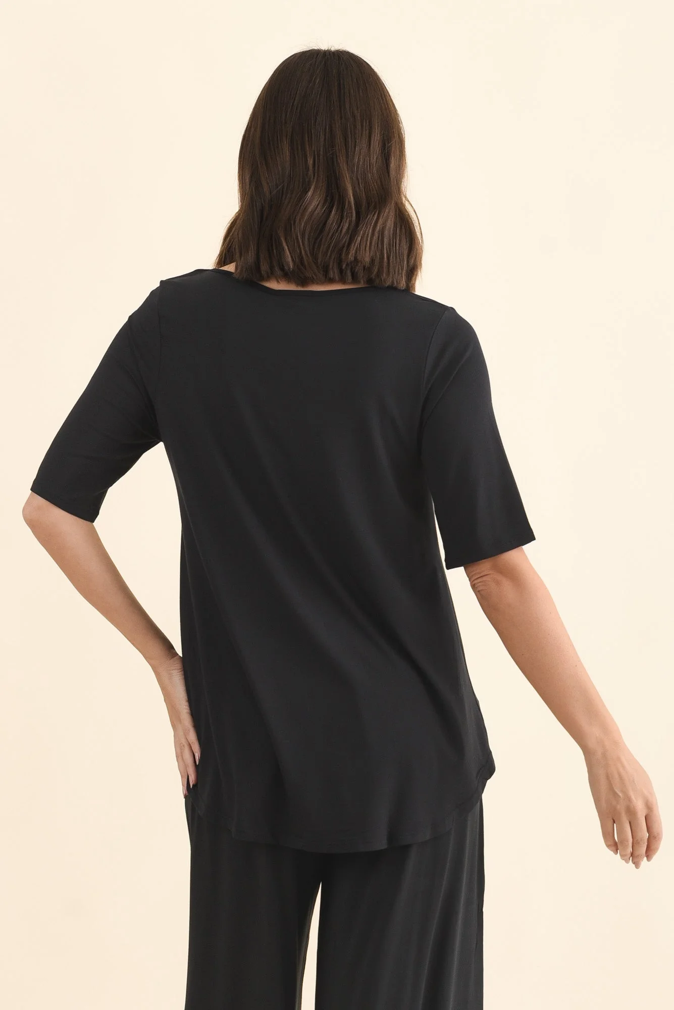Buttery Black Half Sleeve Top - Image 4