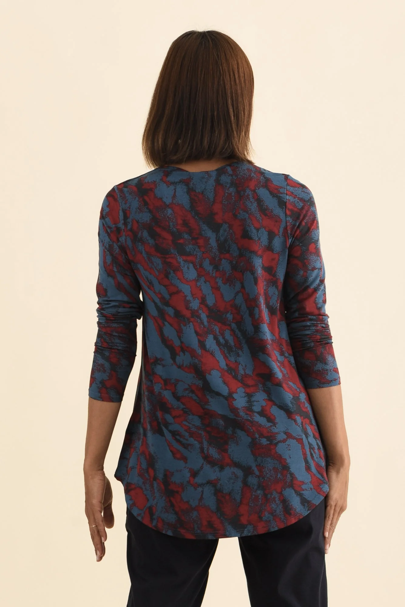 Buttery Carla Red Brushstroke Top - Image 4